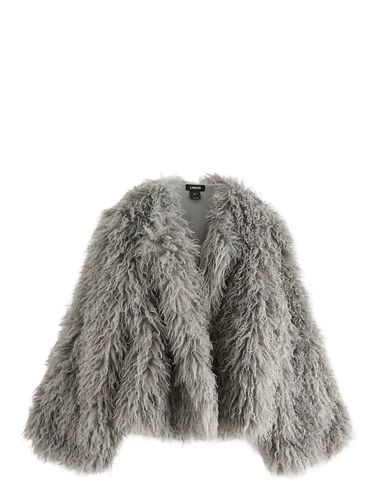 LINDEX Jacke Fluffy Grau - XS - Damen