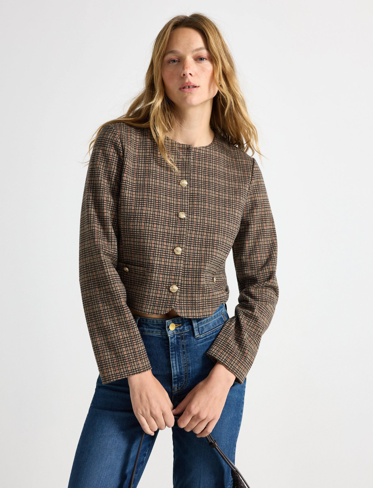 Lindex Jacket Hedi, XL, Beige, Blazere > Cropped Blazere, Dame