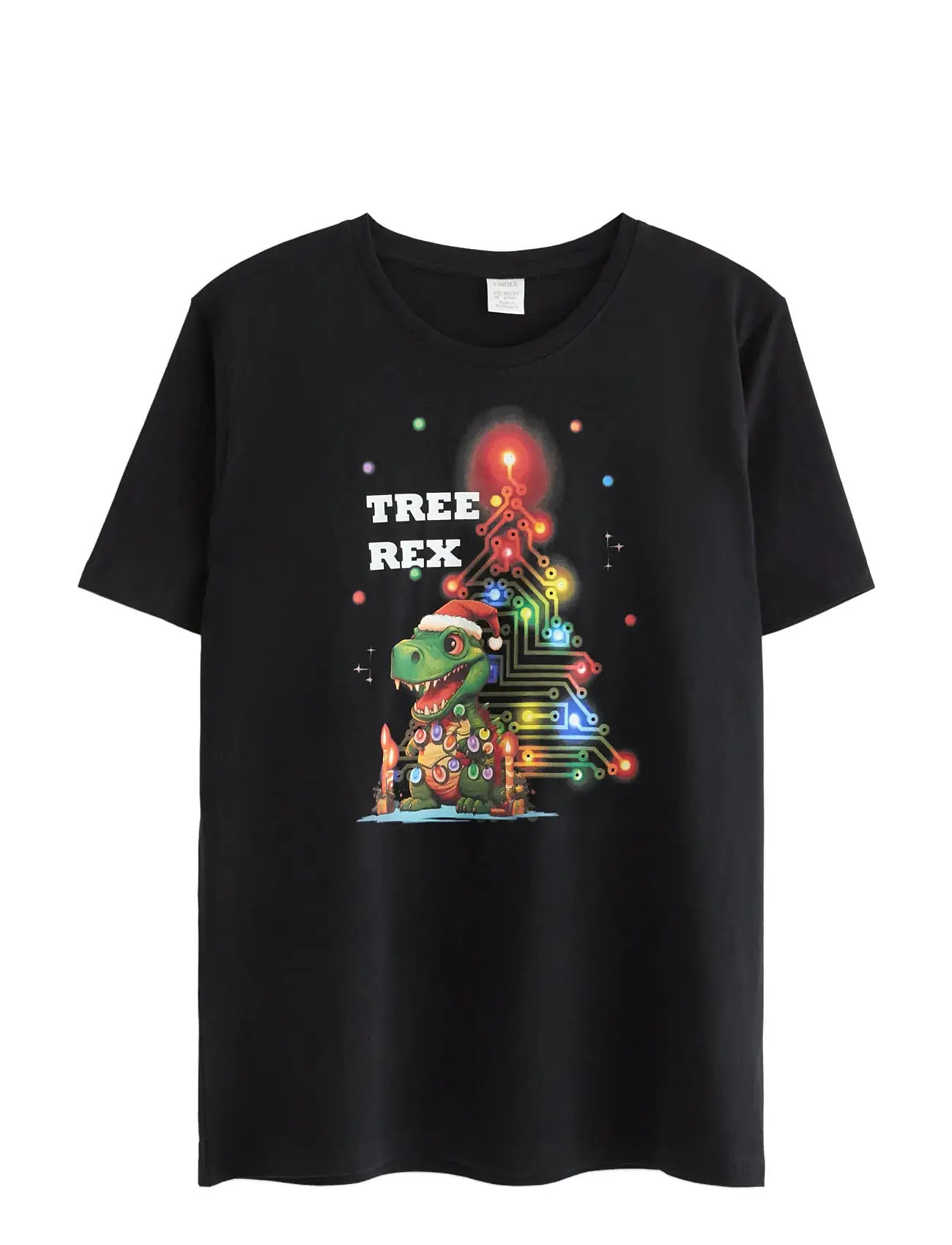 LINDEX T Shirt Christmas Print Schwarz - 170 - Kinder