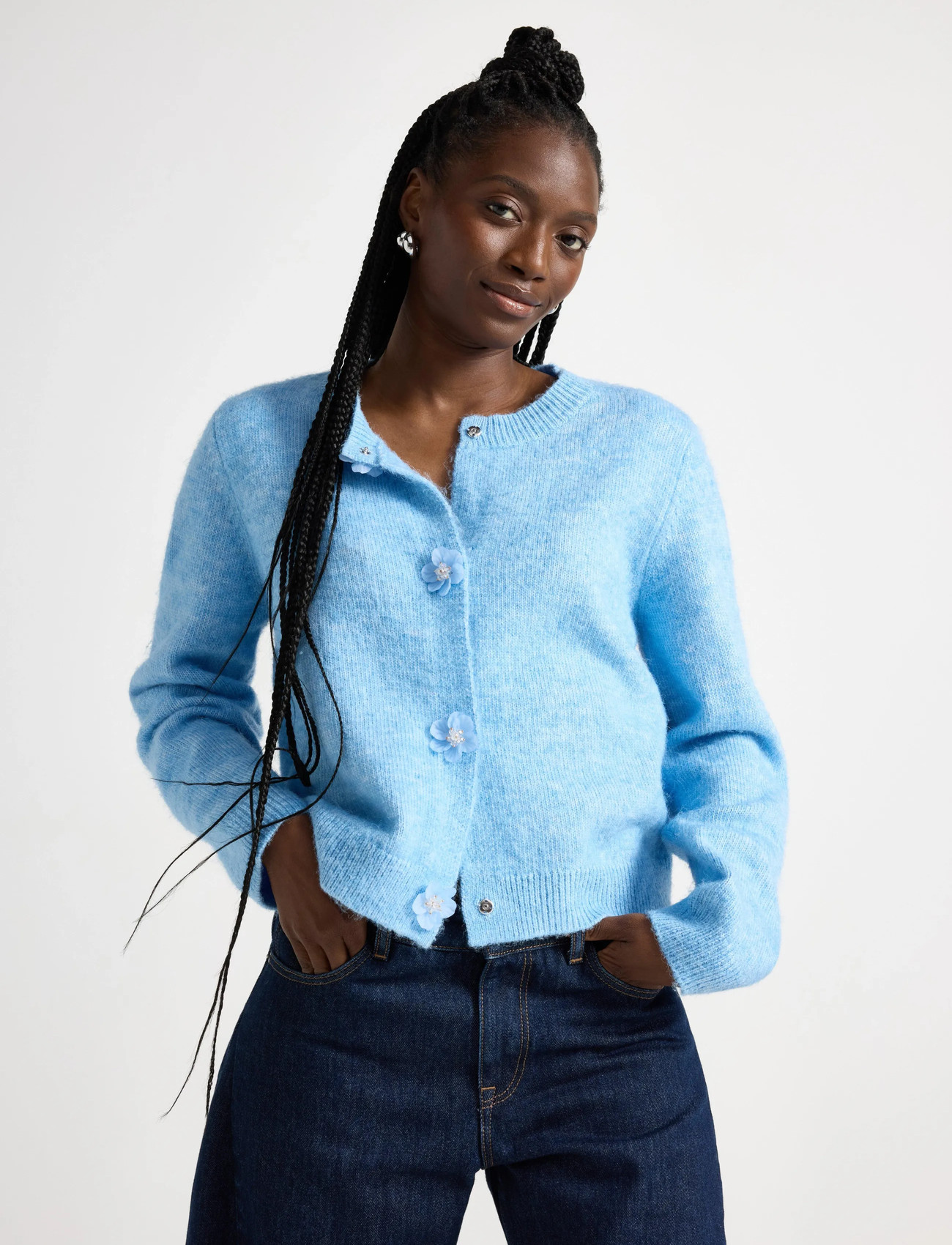 Lindex Cardigan Malva, XL, Blue, Strik > Cardigans, Dame