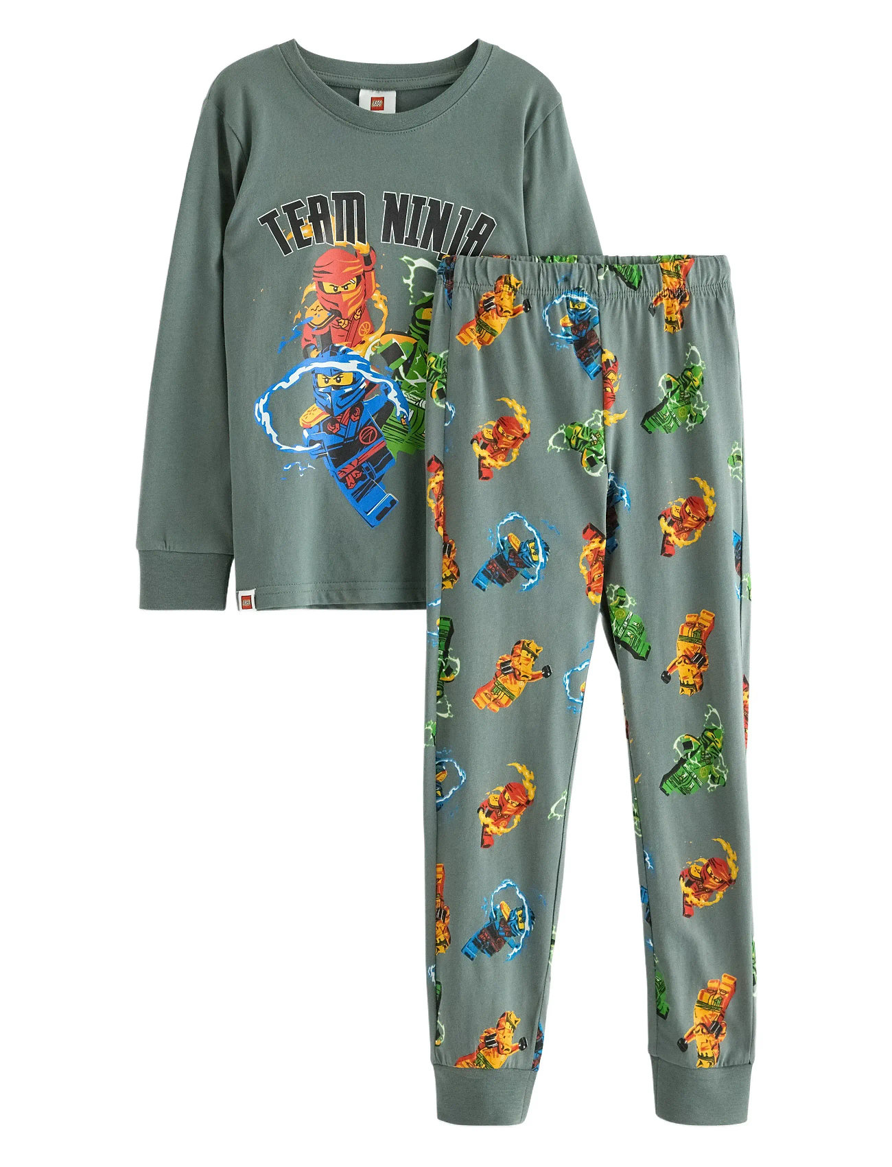 Lindex Ninjago Pyjama Set, 98/104, Green, Pyjamas > Pyjamas-Sæt, Børn