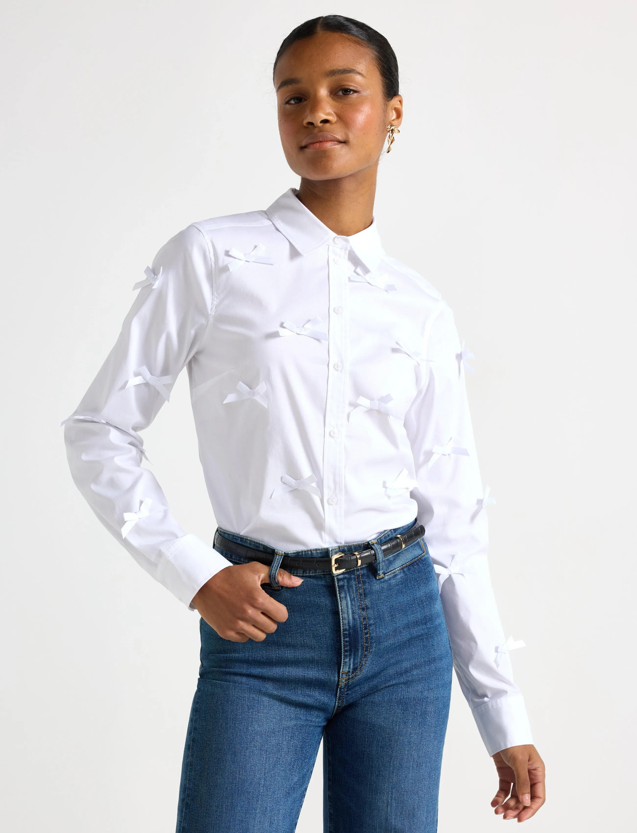 Lindex Shirt Margot, 34, White, Skjorter > Langærmede, Dame