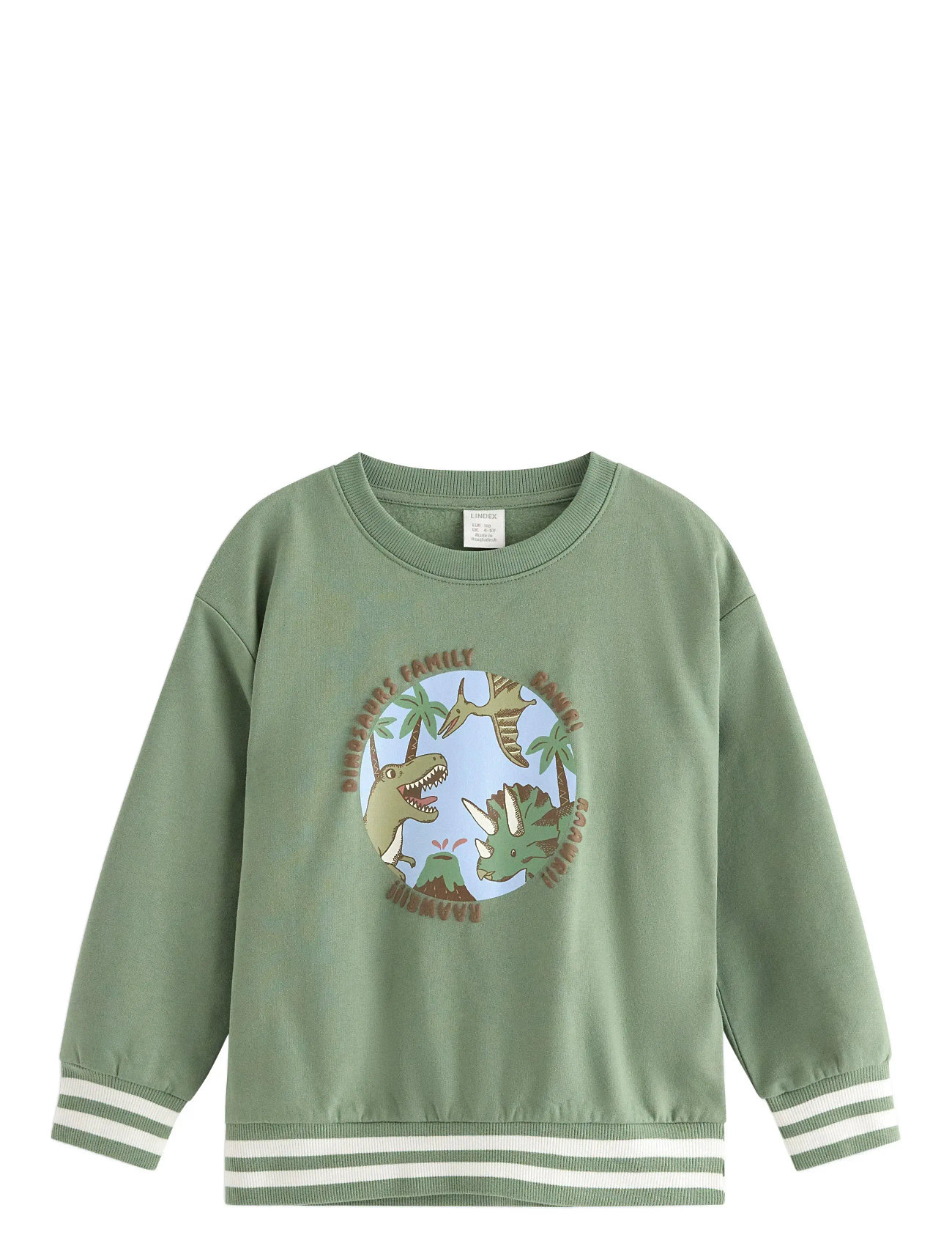 LINDEX Sweatshirt Dino Placement Grün - 98 - Kinder