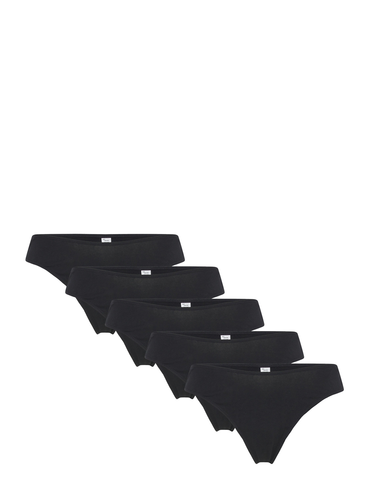 LINDEX Brief Stringtanga Baumwolle Nellie 5 Pa Schwarz - XS - Damen