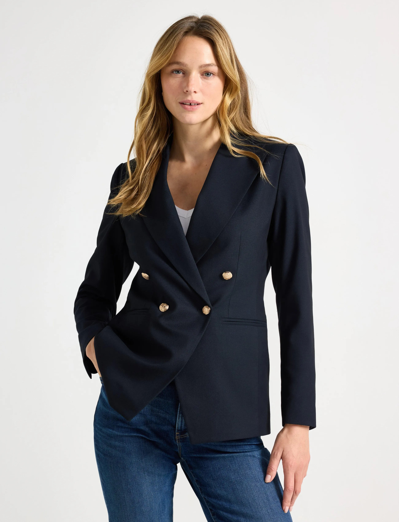 Lindex Blazer Nanna, 36, Black, Blazere > Dobbeltradede Blazere, Dame
