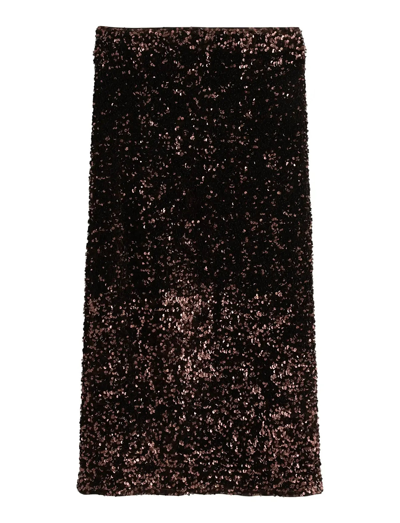 LINDEX Midikjol Med Paljetter Braun - L - Damen