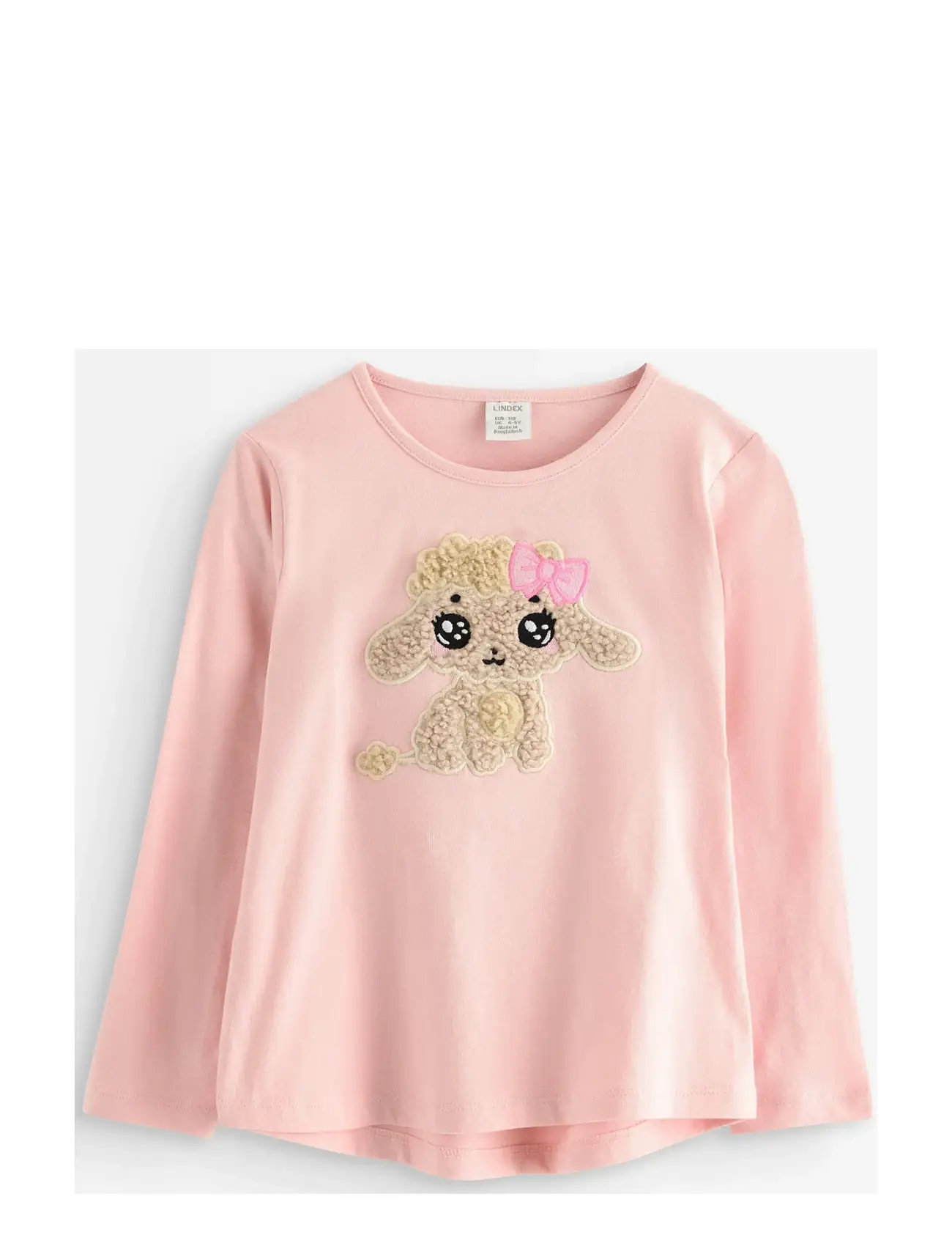 LINDEX Oberteil Ls Pile Applique Pink - 98 - Kinder
