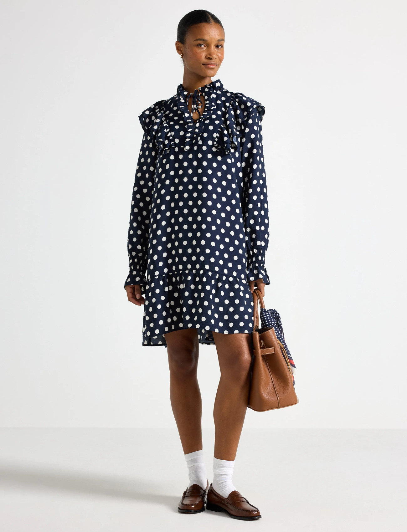 Lindex Dress Winny, M, Navy, Kjoler > Kort Kjole, Dame