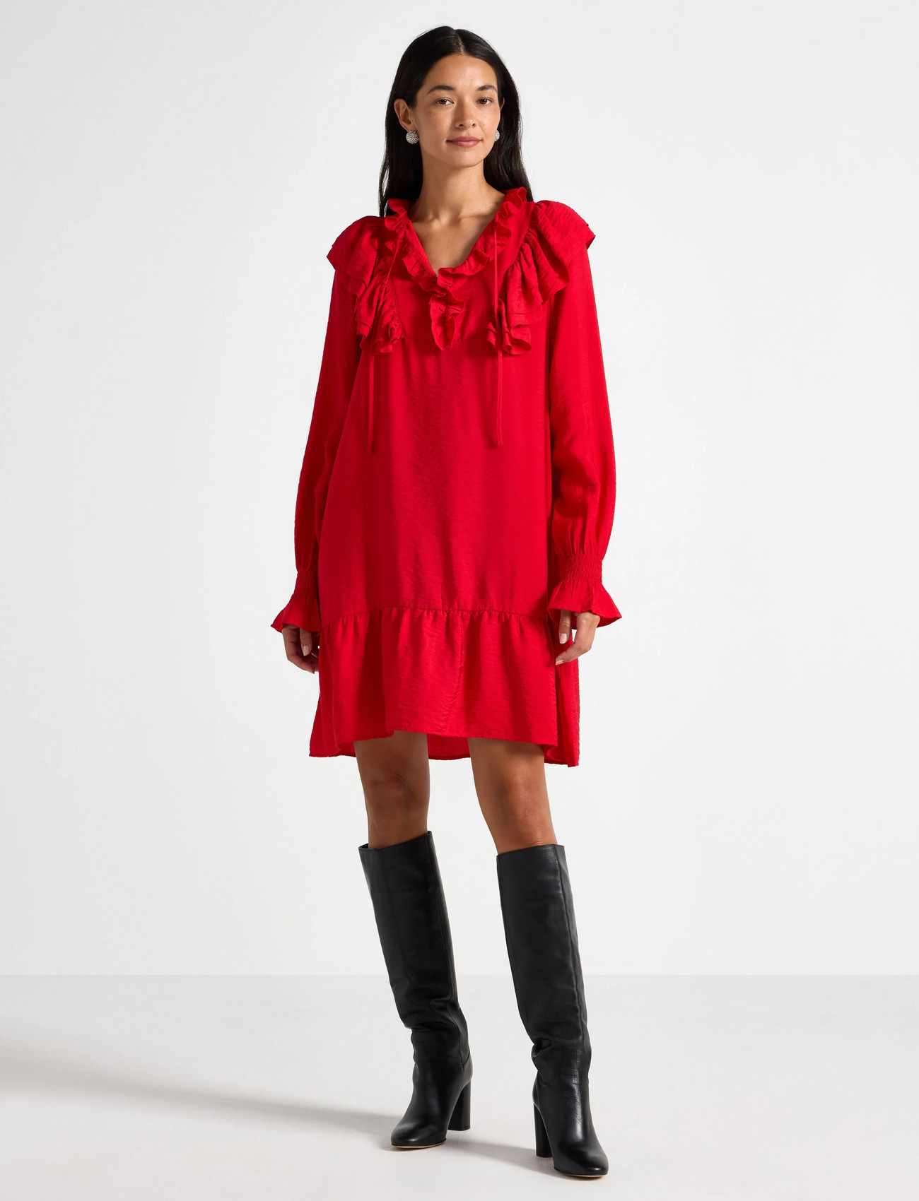 Lindex Dress Winny, S, Red, Kjoler > Kort Kjole, Dame