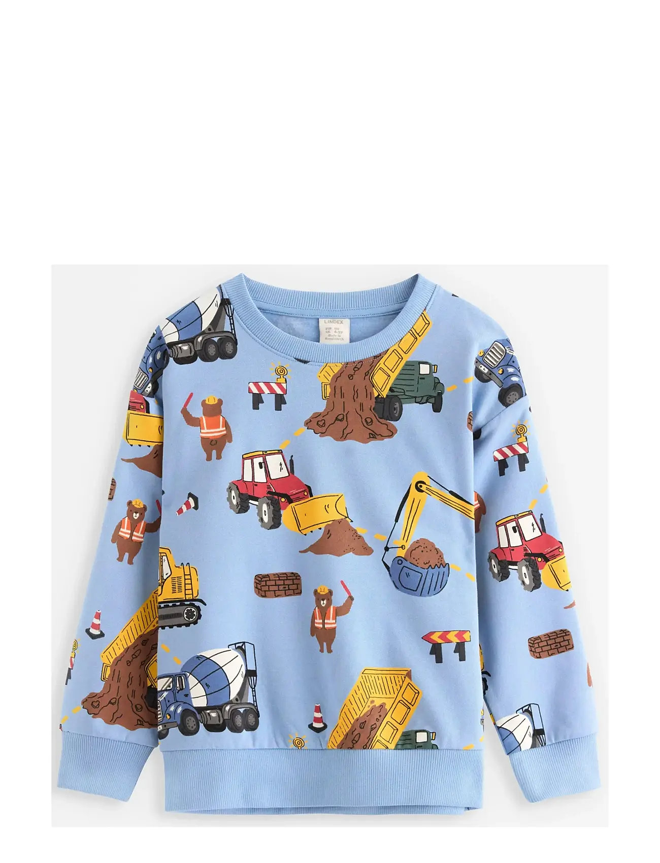 LINDEX Sweatshirt With Brushed Inside Blau - 122 - Kinder