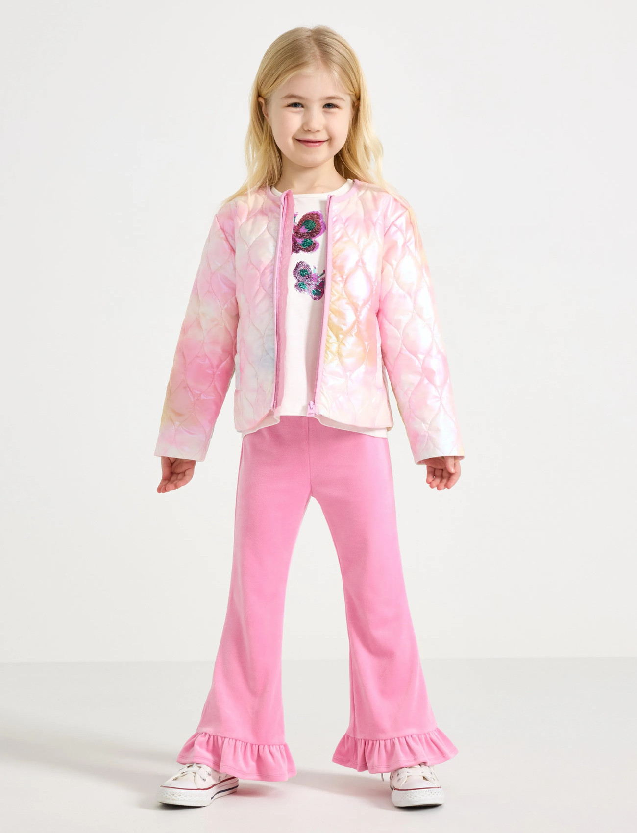 Lindex Jacket Light Padded Rainbow, 122, Multi/patterned, Jakker & Frakker > Quiltede Jakker, Børn
