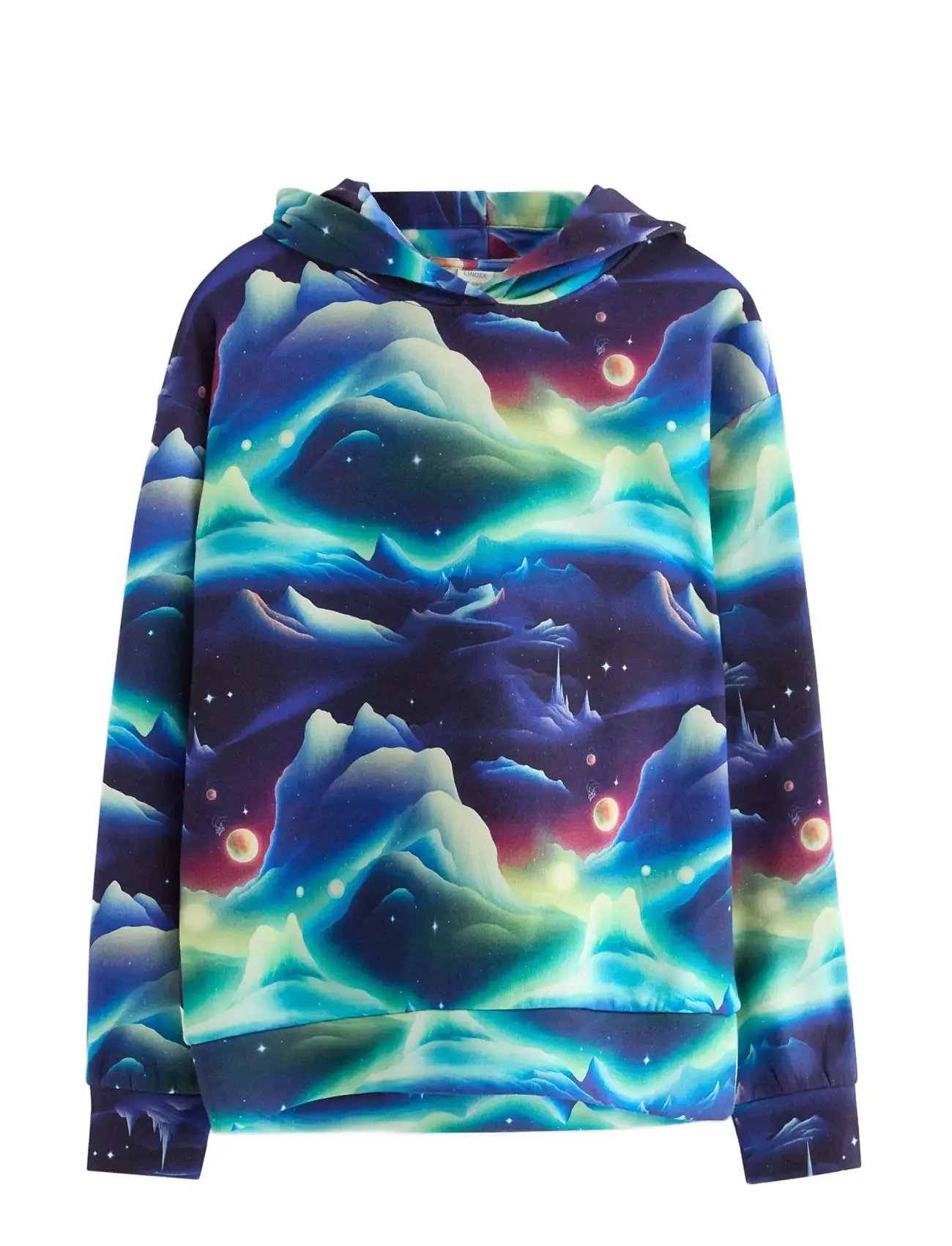 LINDEX Sweatshirt Hood Ai Spring Star Navy - 128 - Kinder
