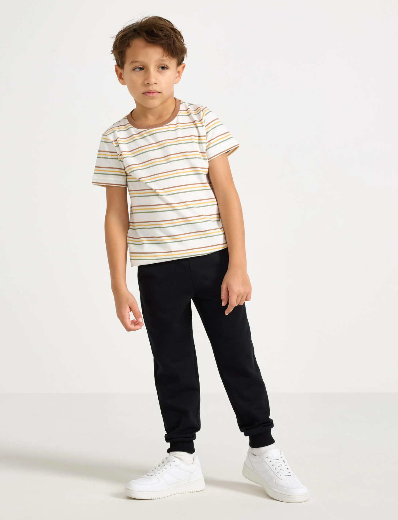 Lindex Joggers With Brushed Inside, 116, Black, Underdele - Sweatpants, Børn