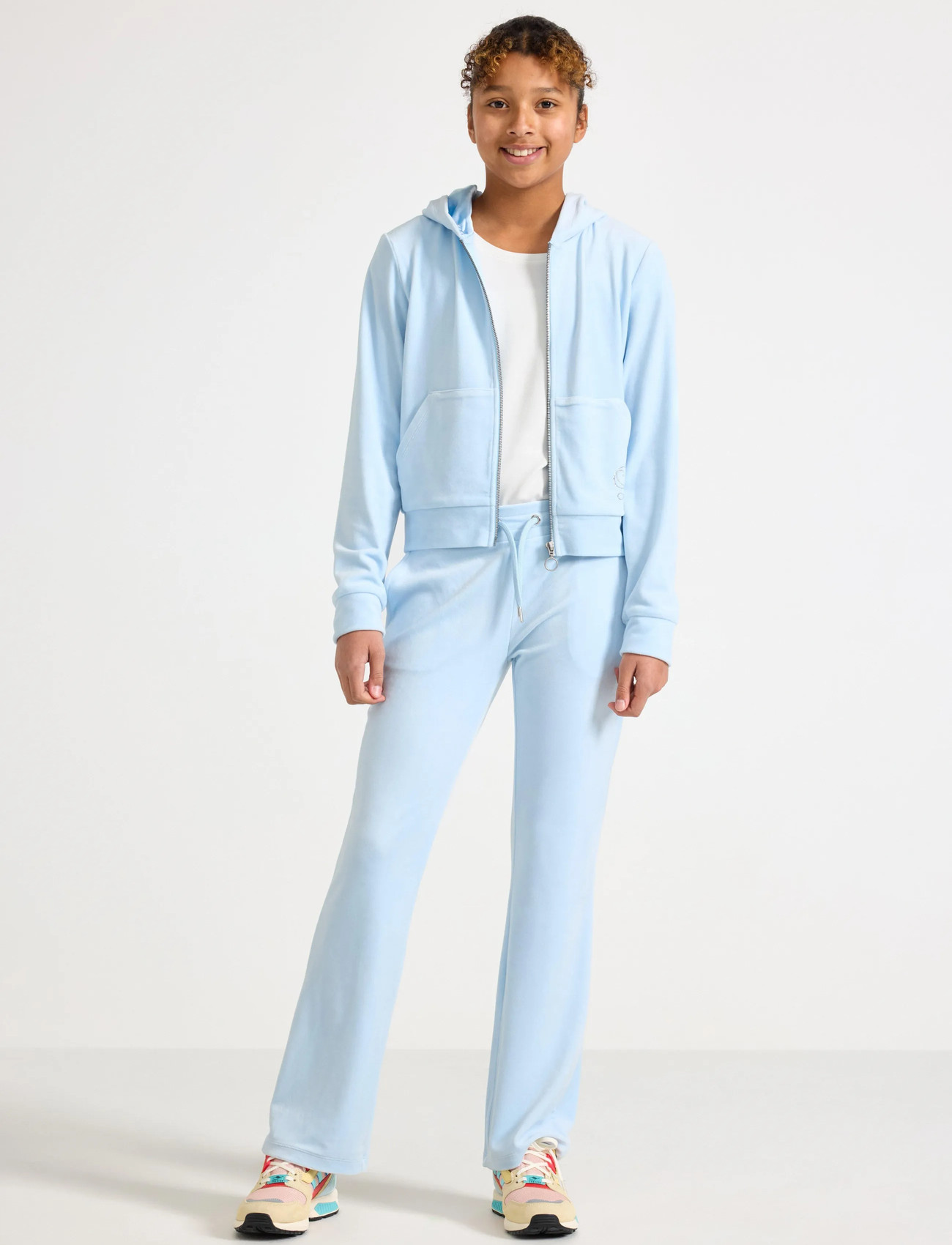 Lindex Trouser Velour, 134, Blue, Underdele > Bukser, Børn