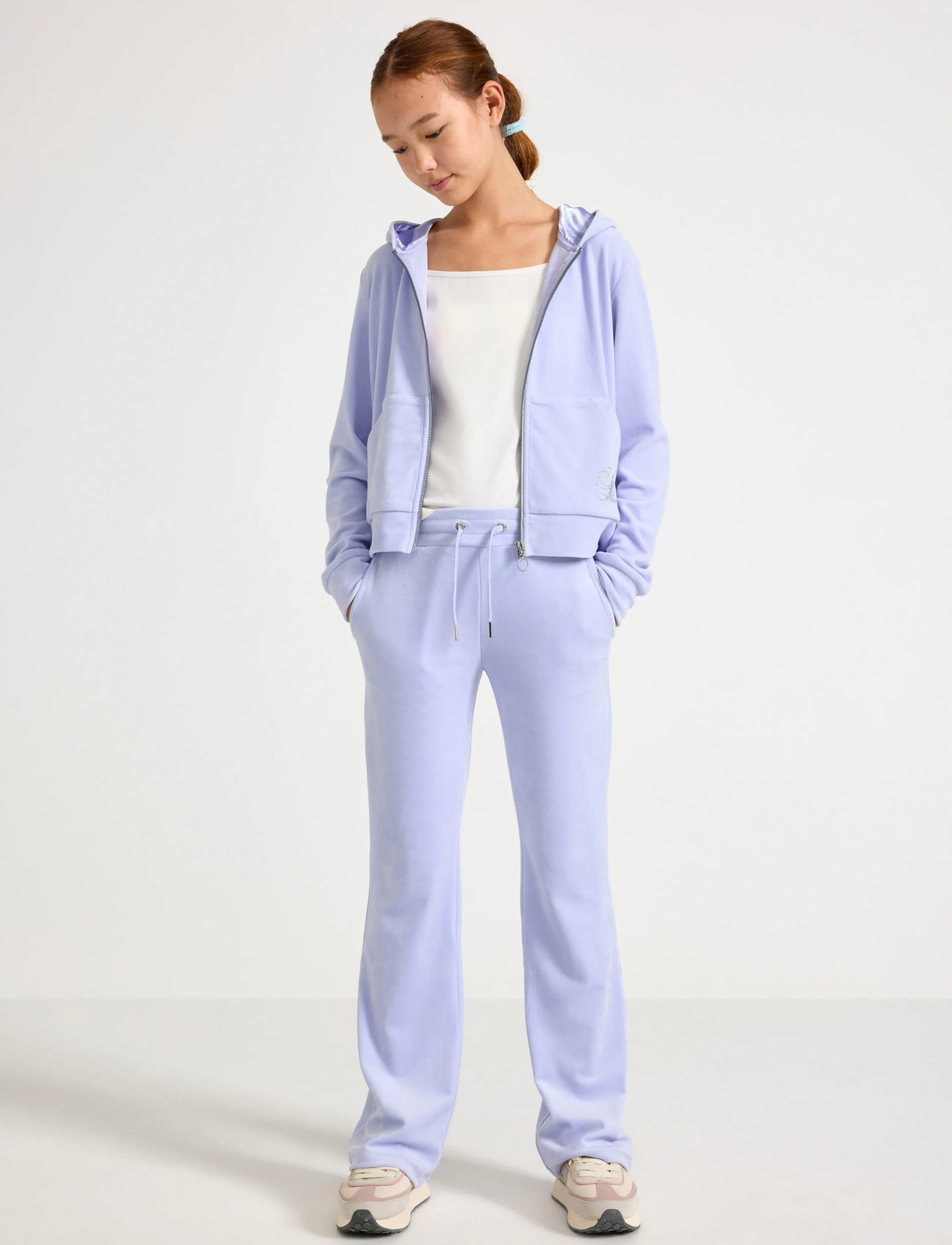 Lindex Trouser Velour, 170, Purple, Underdele > Bukser, Børn