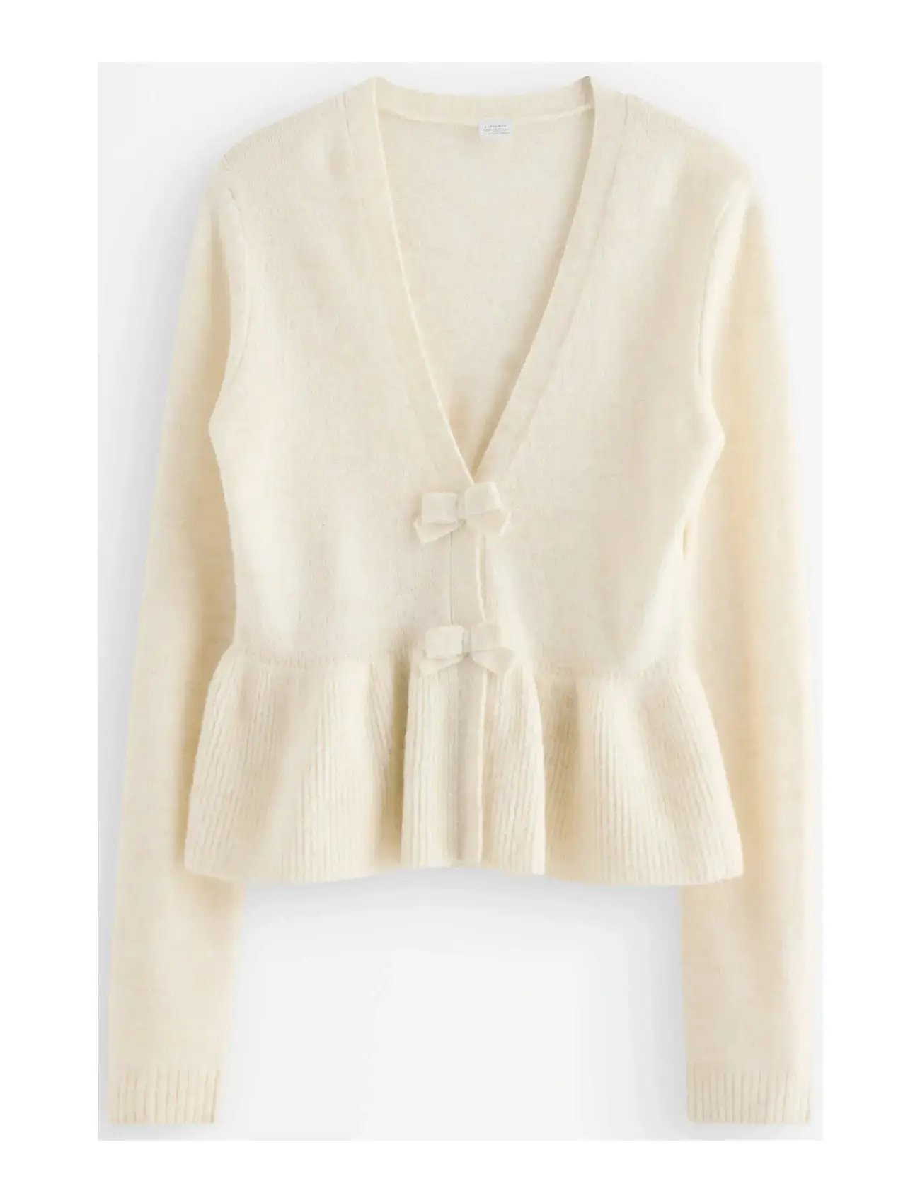 LINDEX Cardigan With Peplum Design Cream - 134/140 - Herren