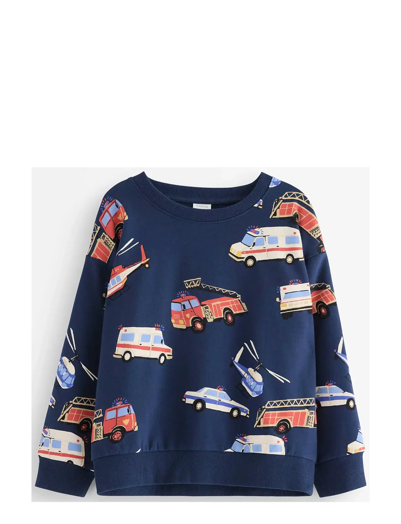 LINDEX Sweatshirt With Brushed Inside Navy - 122 - Kinder