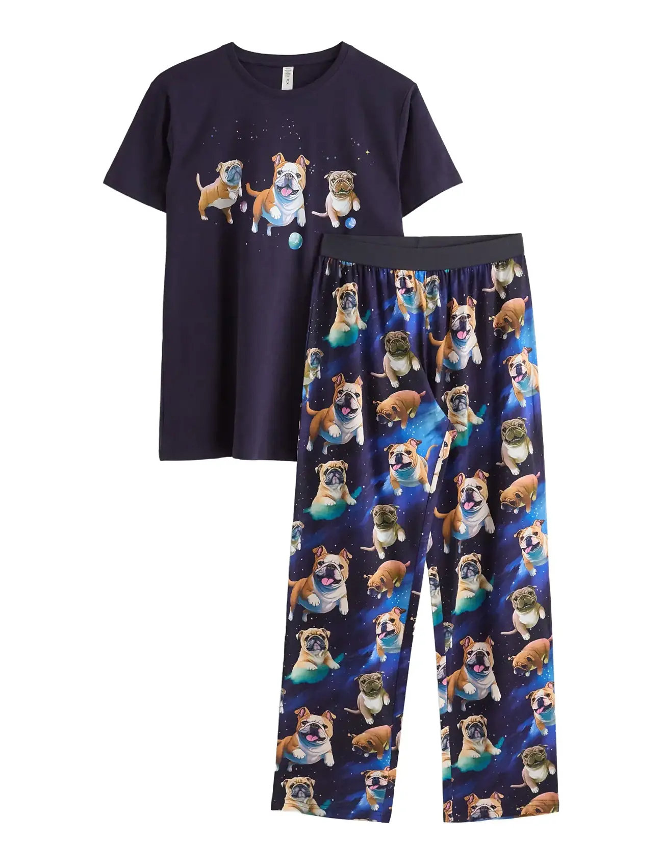 LINDEX Pyjamas Set Ai Bulldog Navy - 158/164 - Kinder