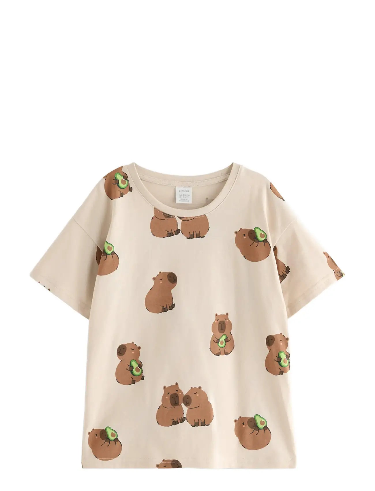 LINDEX Kurzärmelig Oberteil Cream - 110/116 - Kinder