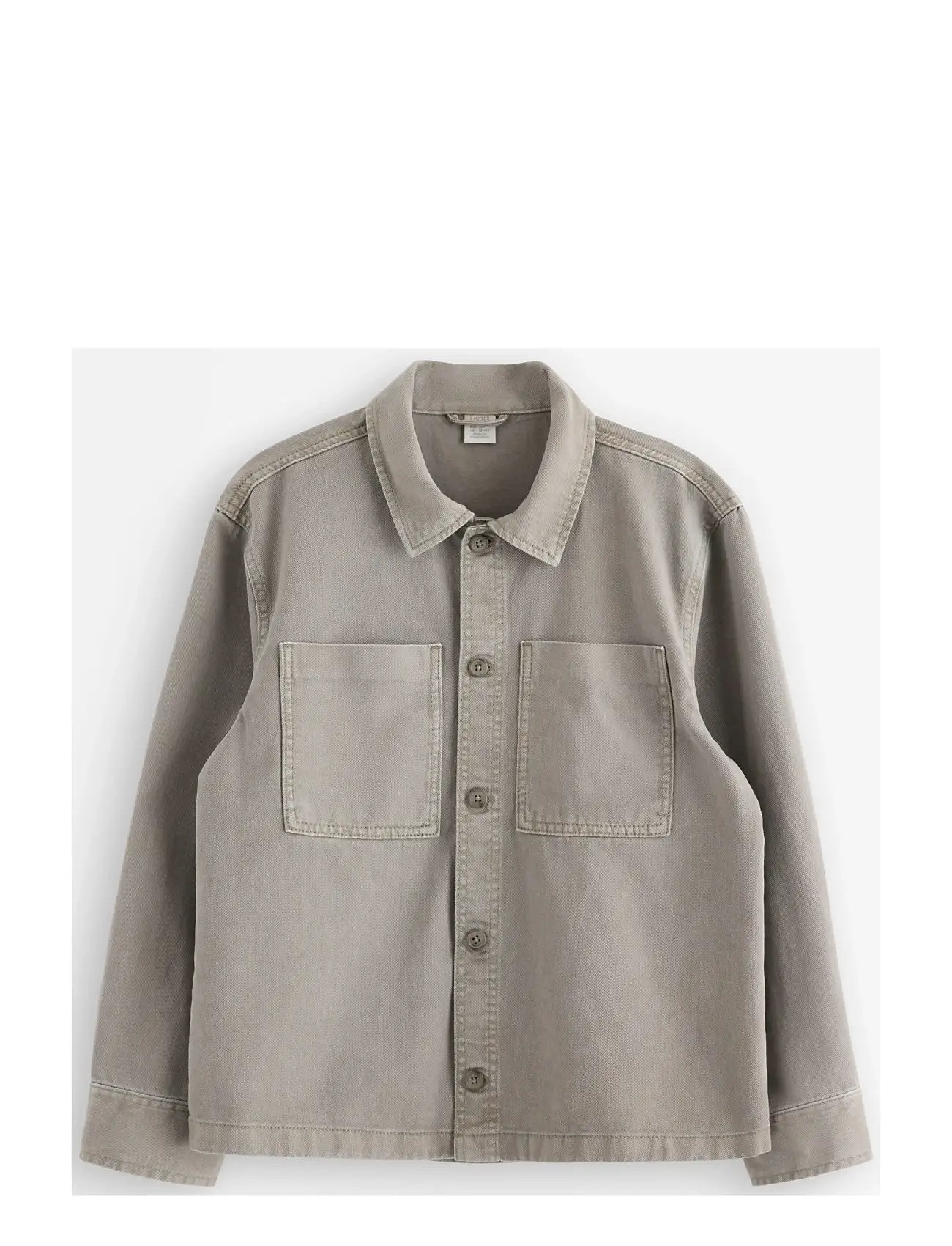 LINDEX Overshirt In Baumwolle Twill Khaki - 164 - Kinder