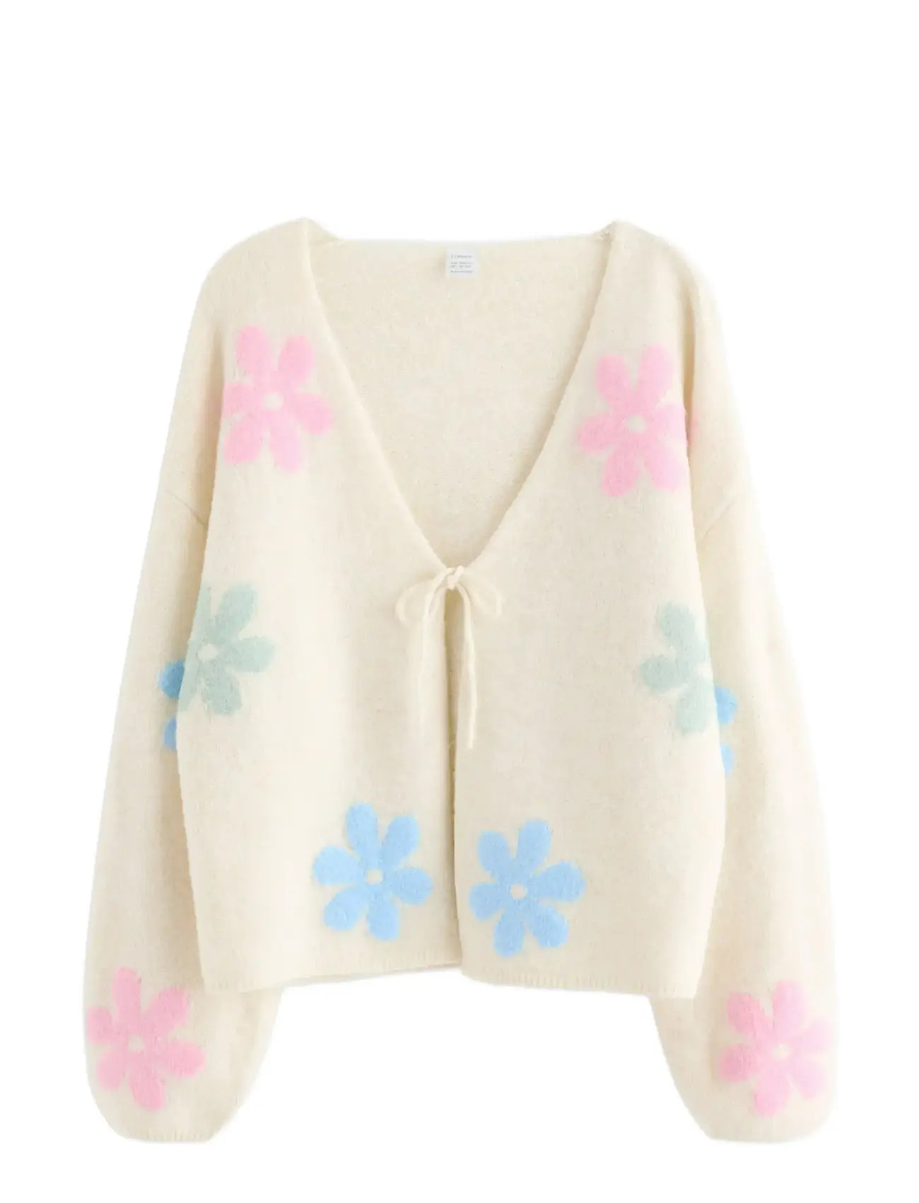 LINDEX Cardigan Flower Cream - 170 - Kinder
