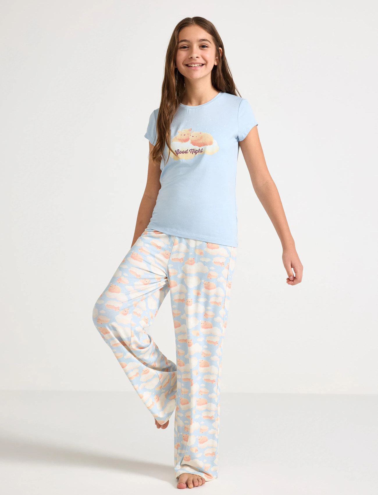 Lindex Pyjama Set, 170, Blue, Pyjamas > Pyjamas-Sæt, Børn