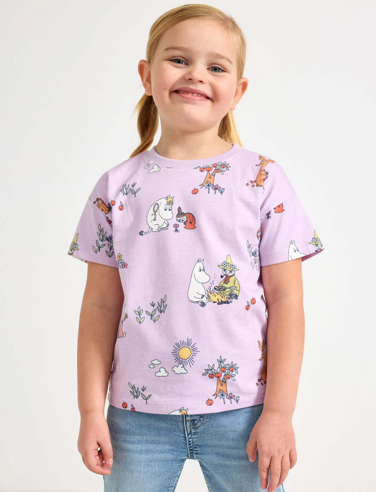 Lindex Moomin T-Shirt, 92, Purple, T-Shirts > Kortærmede, Børn