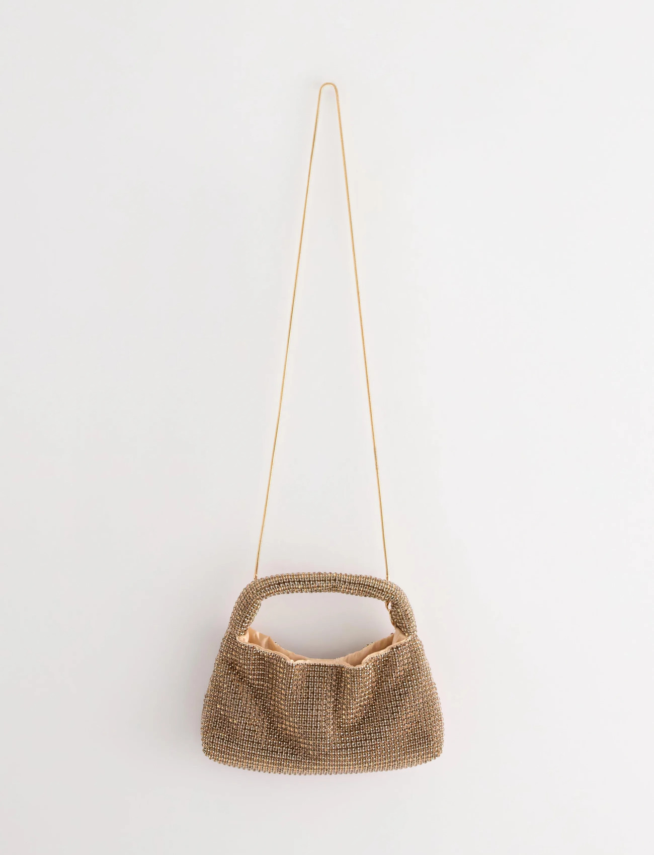 Lindex Bag Party Rhinestones, One Size, Gold, Tasker > Tasker Med Tophåndtag, Dame