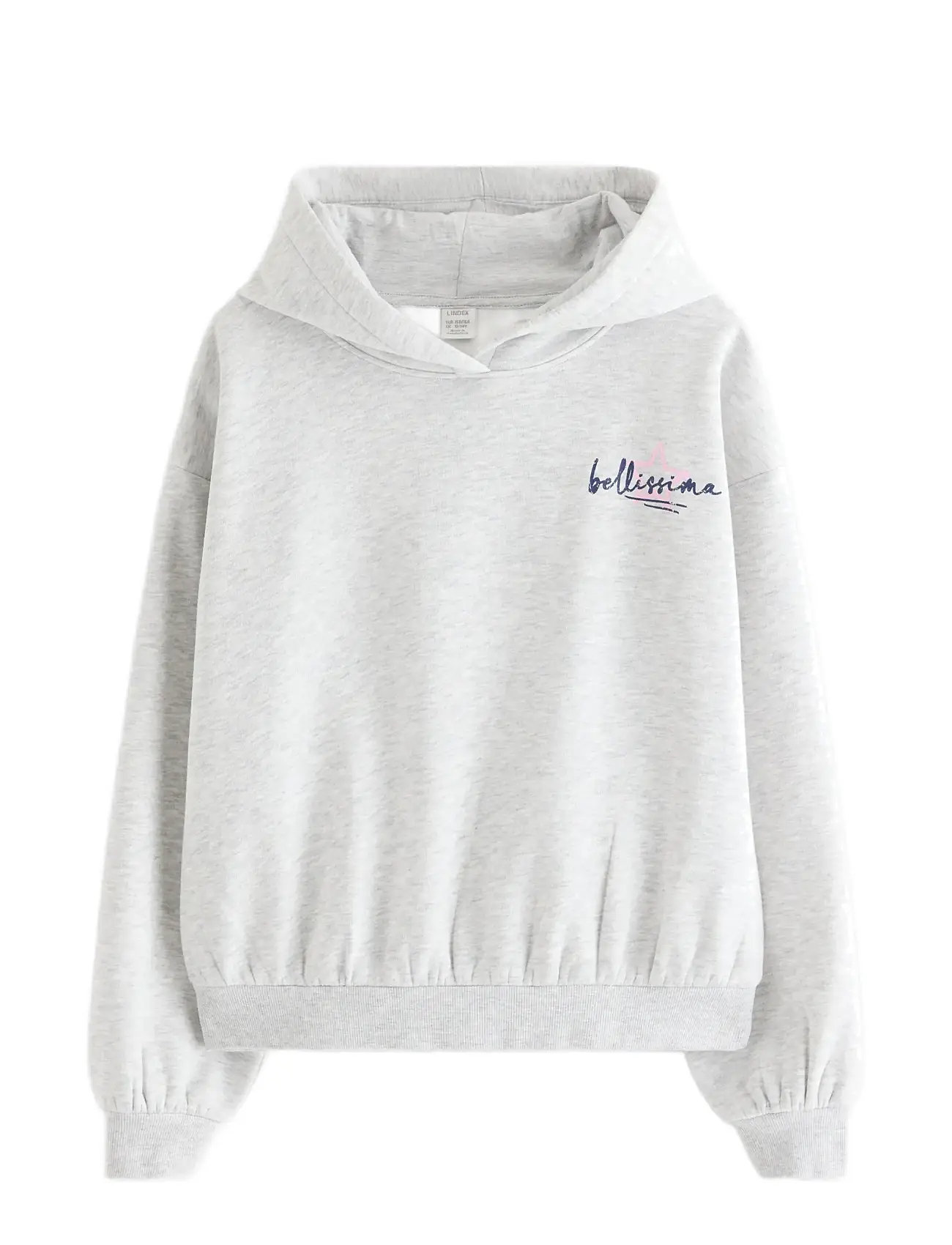 LINDEX Sweatshirt With Hood Und Print Grau - 128 - Herren