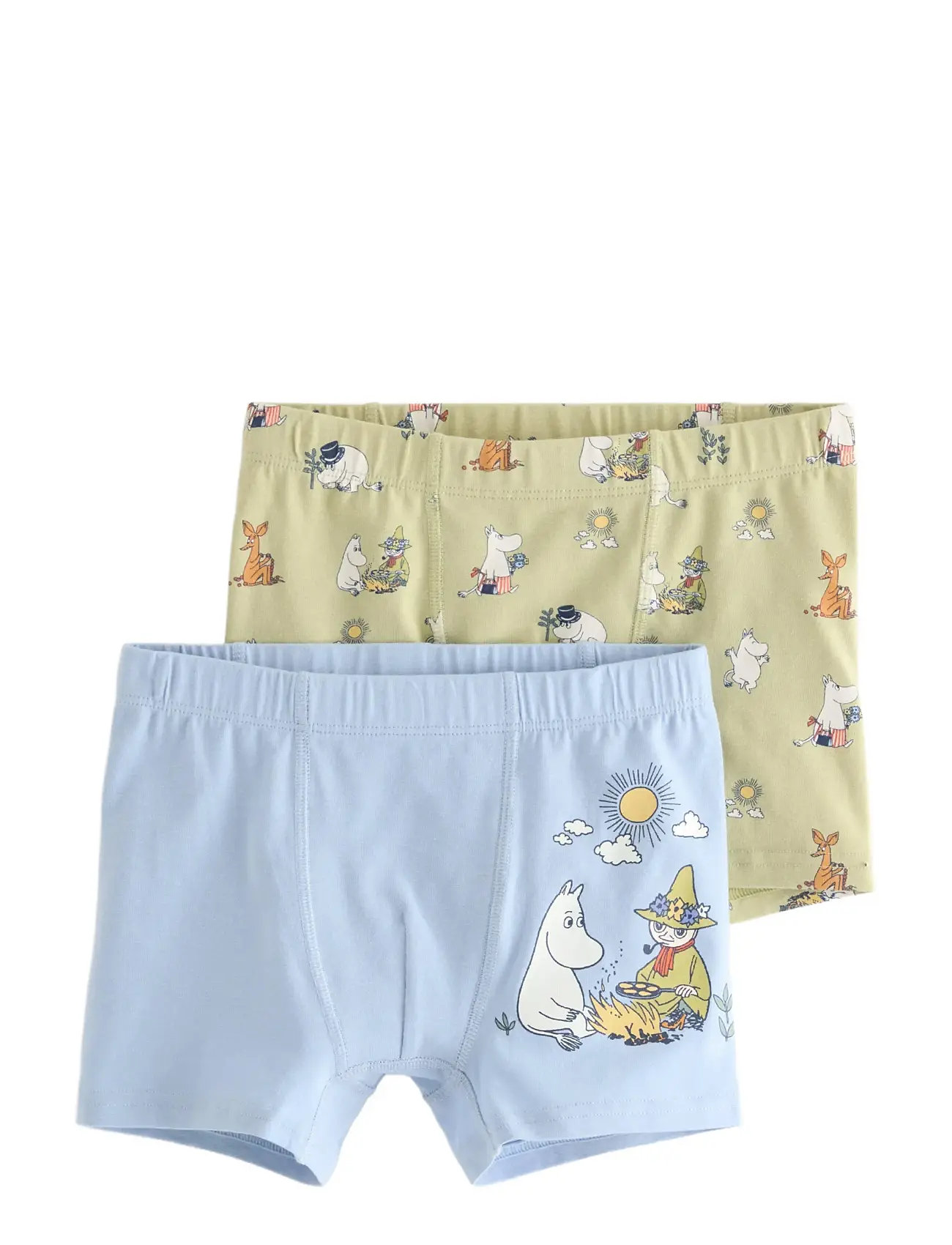 LINDEX Boxer 2 Pack Aop Moomin Hidden Blau - 122/128 - Kinder