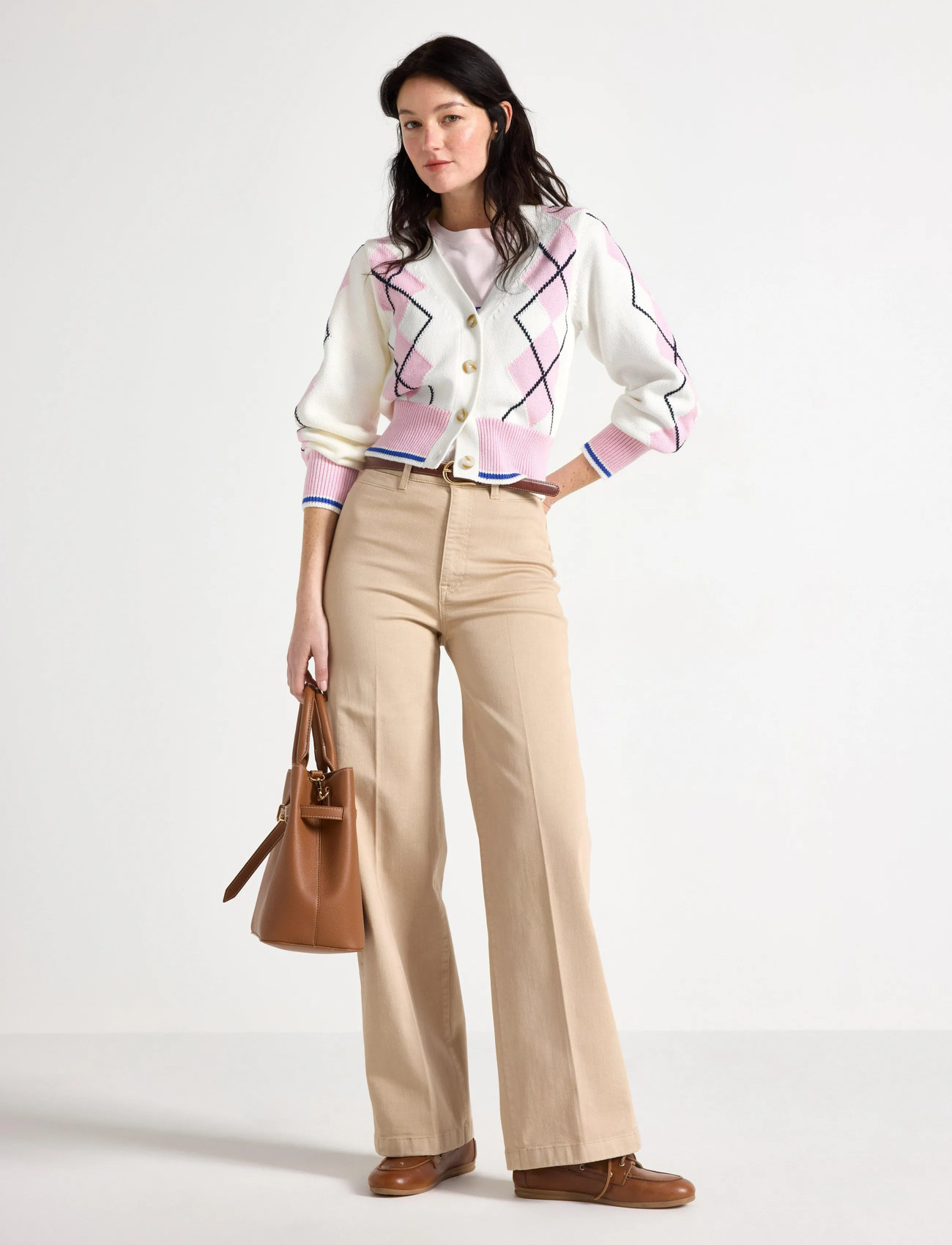 Lindex Trousers Colette, 42, Beige, Bukser > Brede Ben, Dame
