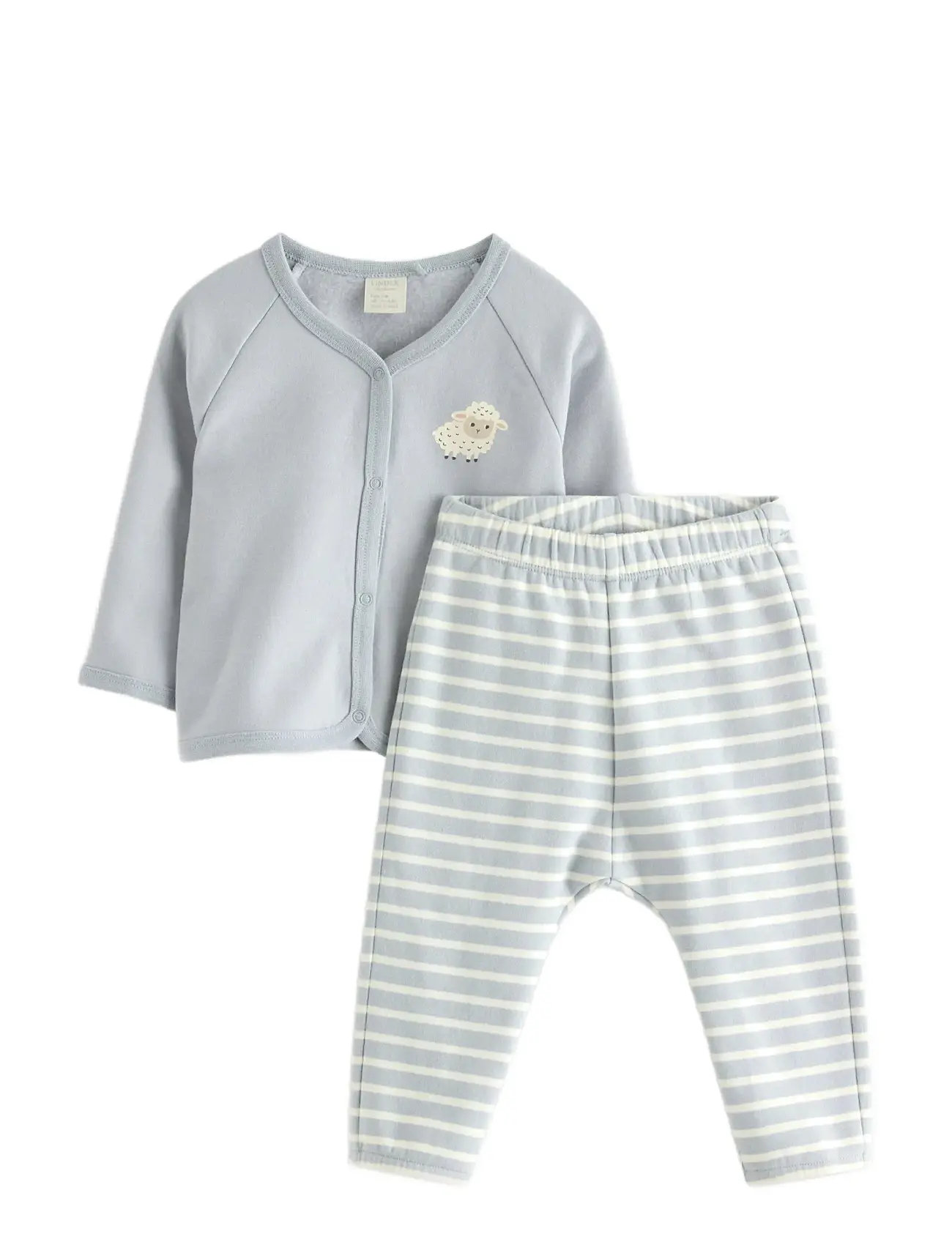 Lindex Set Jacket And Trousers, 68, Blue, Sæt > Sæt Med Langærmet T-Shirt, Børn