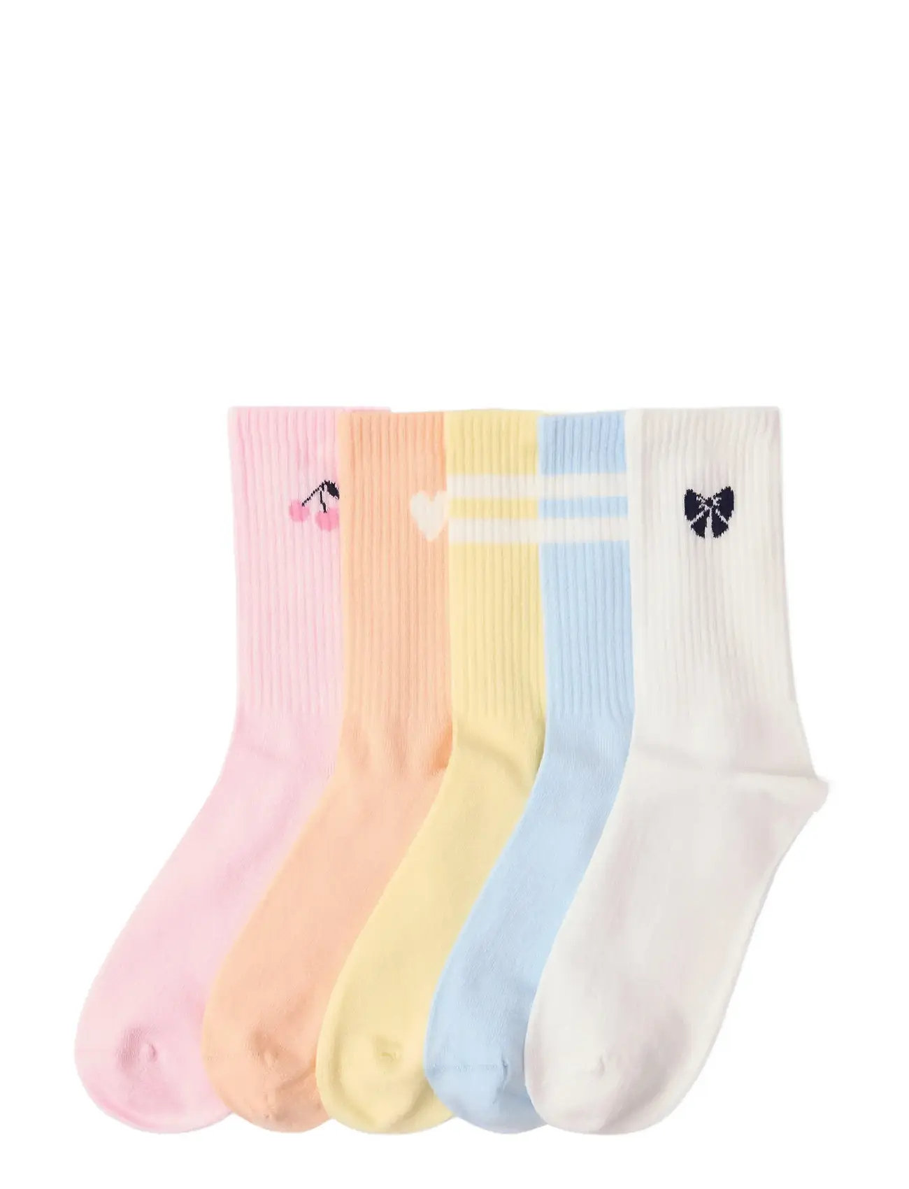 LINDEX Socke 5 P Sporty Pastell Patterned - 31/33 - Kinder