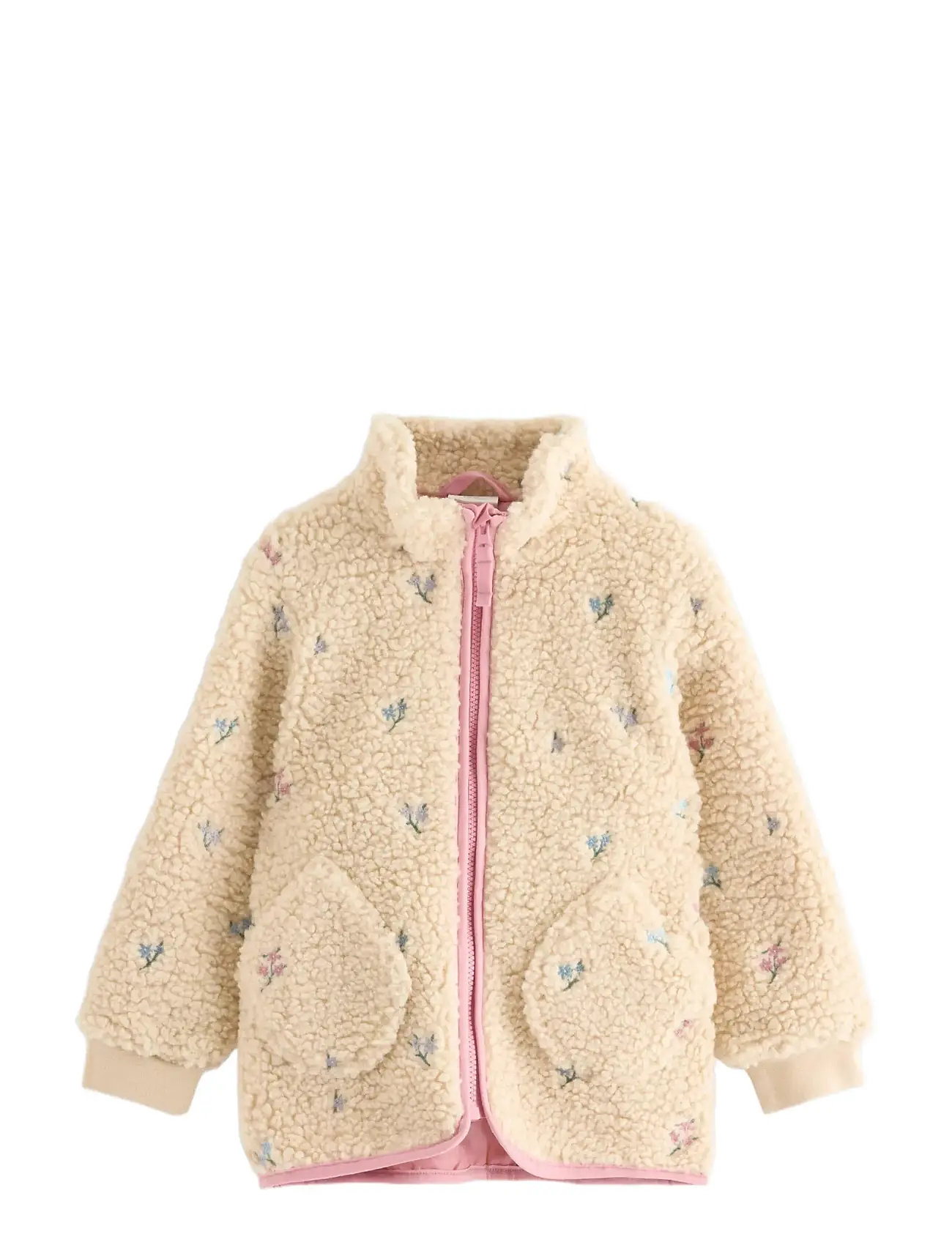 LINDEX Jacke Pile W Embroidery Cream - 98 - Kinder