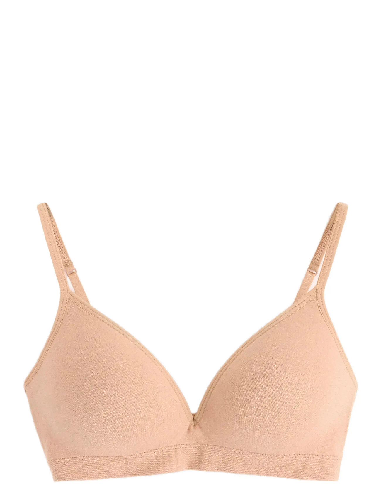 Bra Soft Seamless Petite Lingerie Bras & Tops Soft Bras Non Wired Bras Beige Lindex
