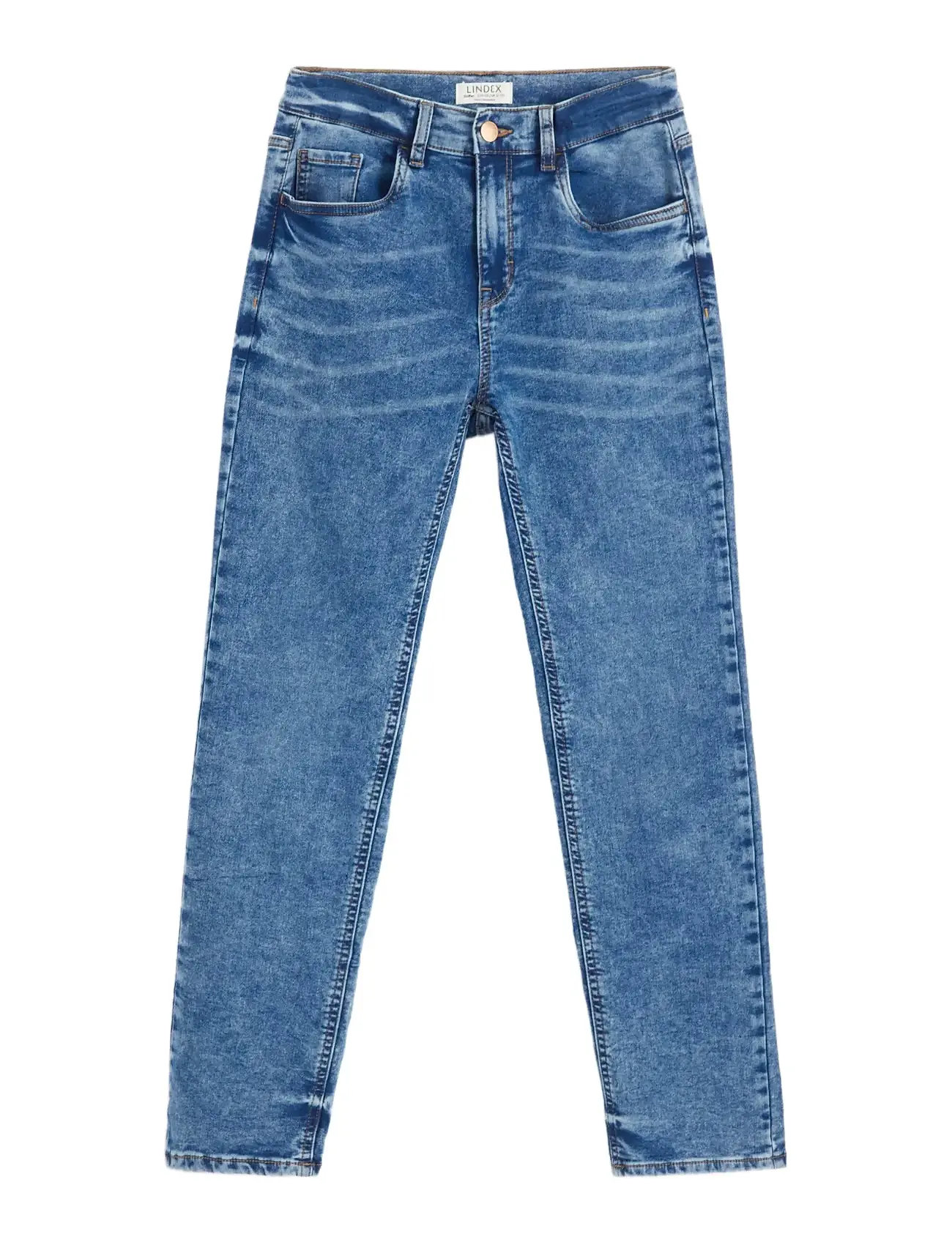 LINDEX Hosen Denim Jersey Staffan Blau - 128 - Kinder