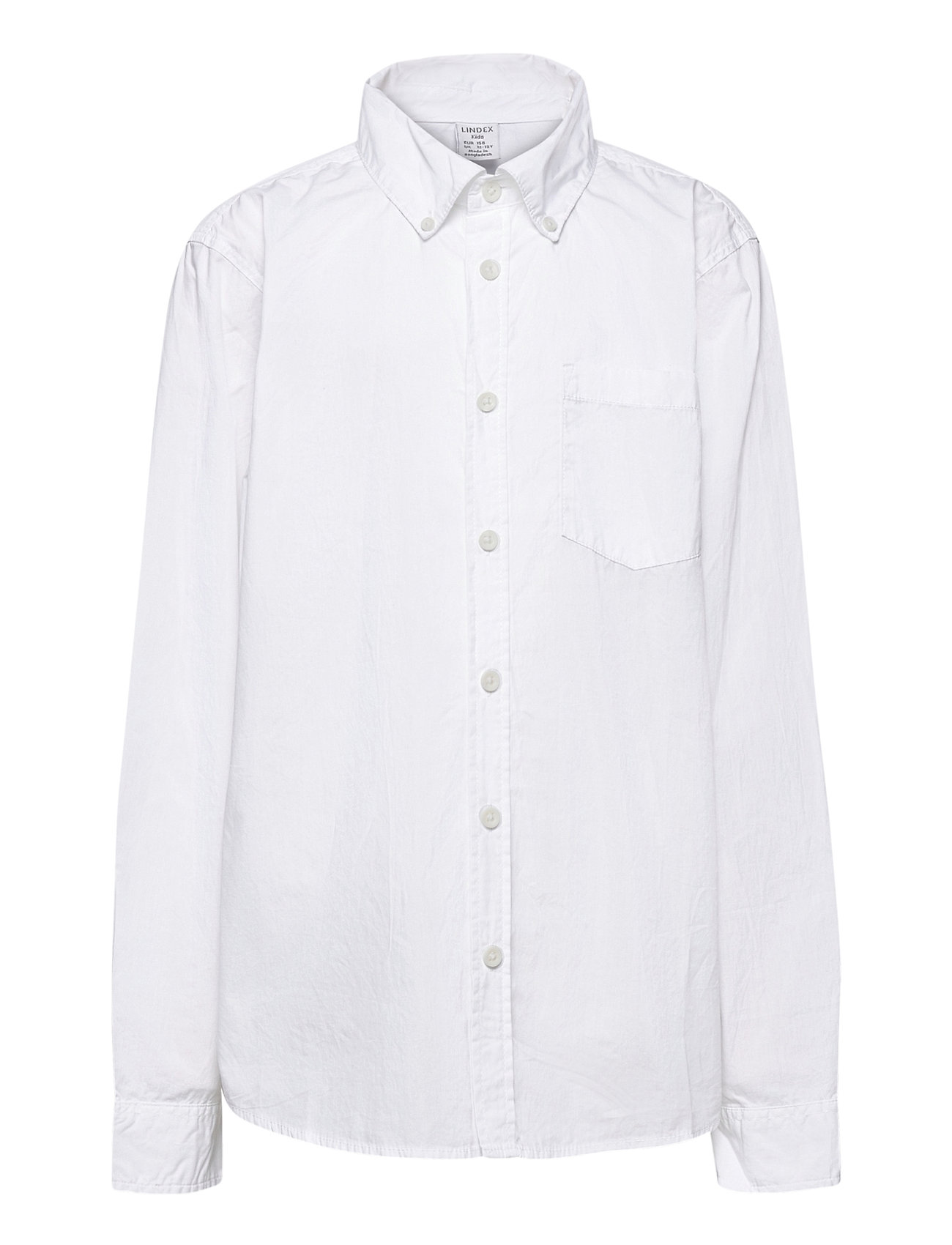 Shirt Solid Poplin White Paita Valkoinen Lindex