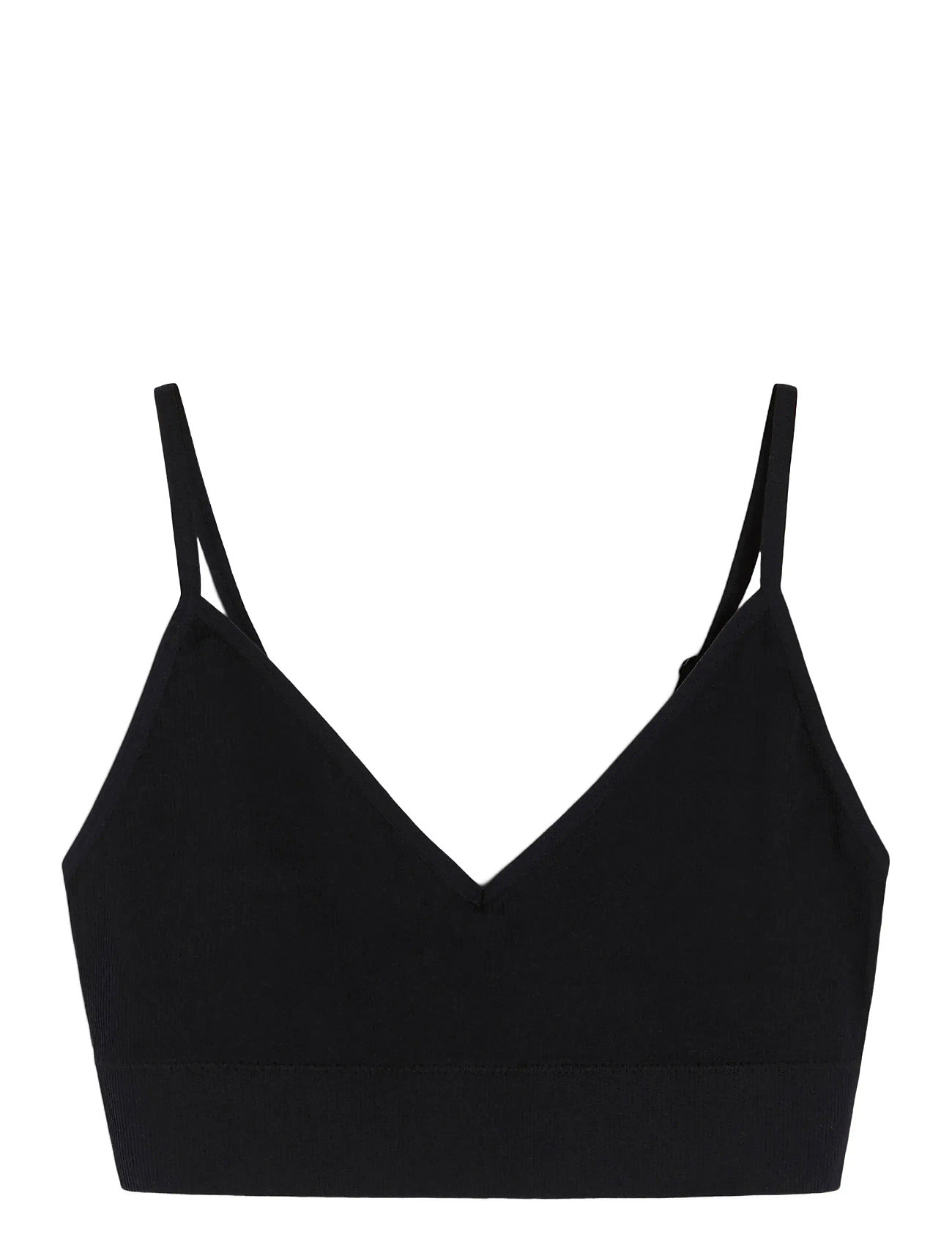 Bra Seamless Rib Top Lingerie Bras & Tops Soft Bras Tank Top Bras Black Lindex