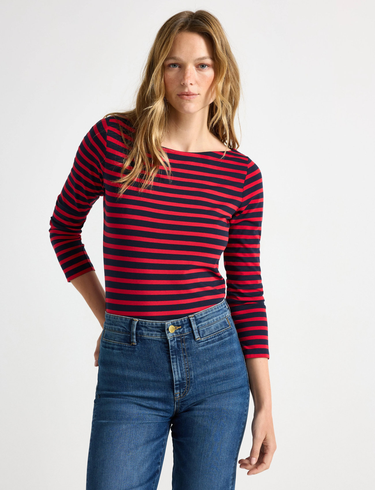 Lindex Top Pacific, S, Red, T-Shirts & Toppe > Langærmede, Dame