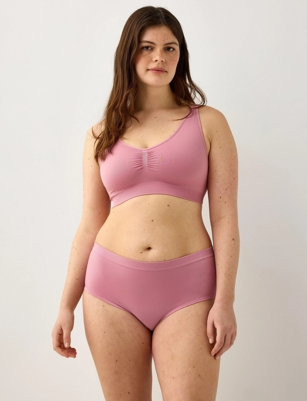 Lindex Soft Seamless Bra, L, Pink, Bløde Bh'Er > Tank Top Bh'Er, Dame