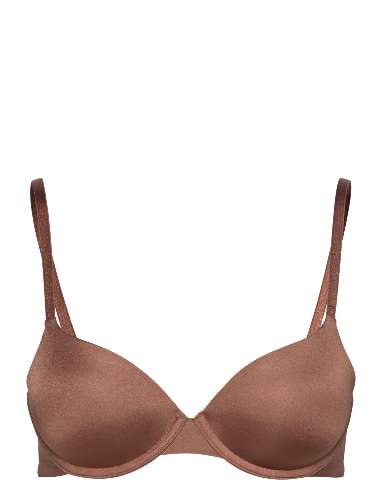 Bra Love Shiny Micro Lingerie Bras & Tops T-shirt Bras Brown Lindex