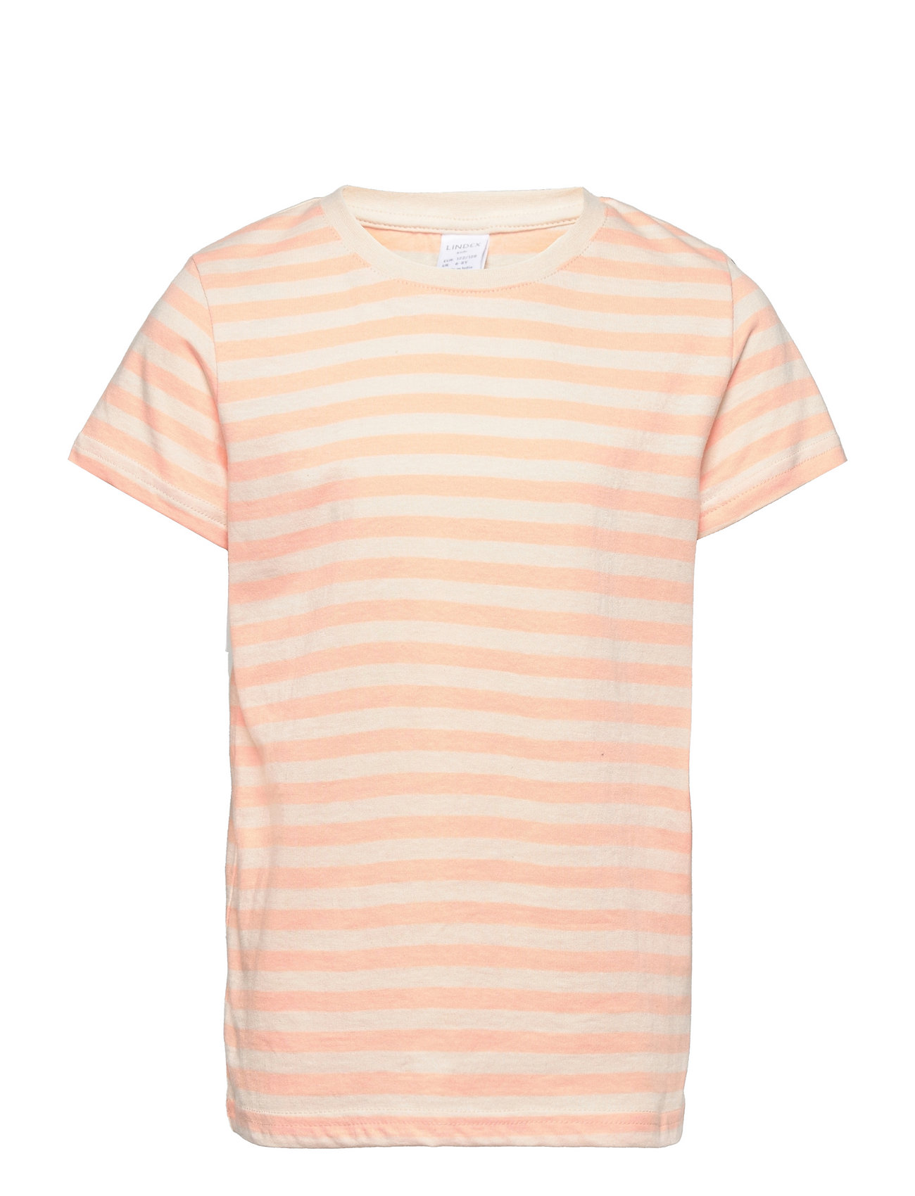 Top S S Basic Y D Stripe T-shirts Short-sleeved Orange Lindex