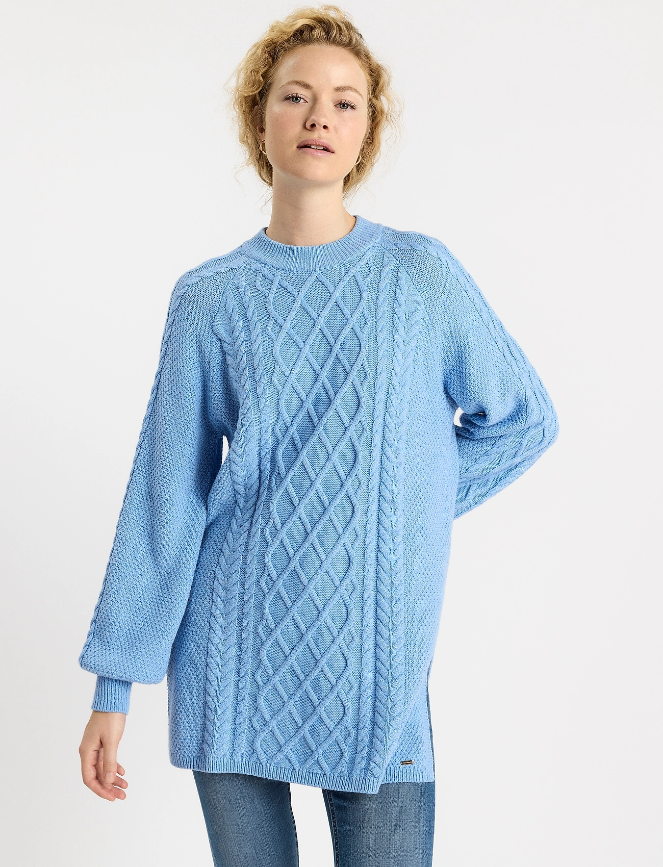 Lindex - Sweater Jana cables - tröjor - blue - 0