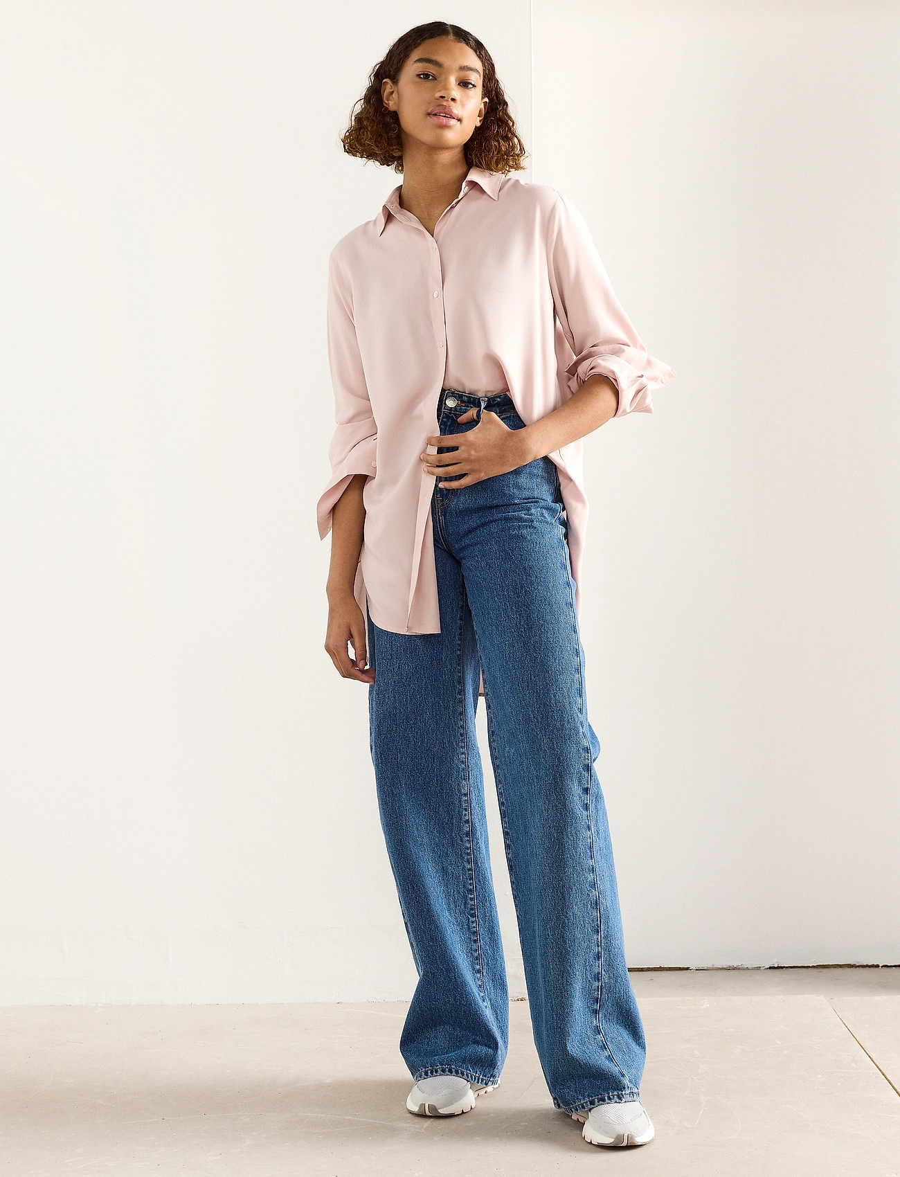 Lindex - Shirt Jane - långärmade skjortor - pink - 0
