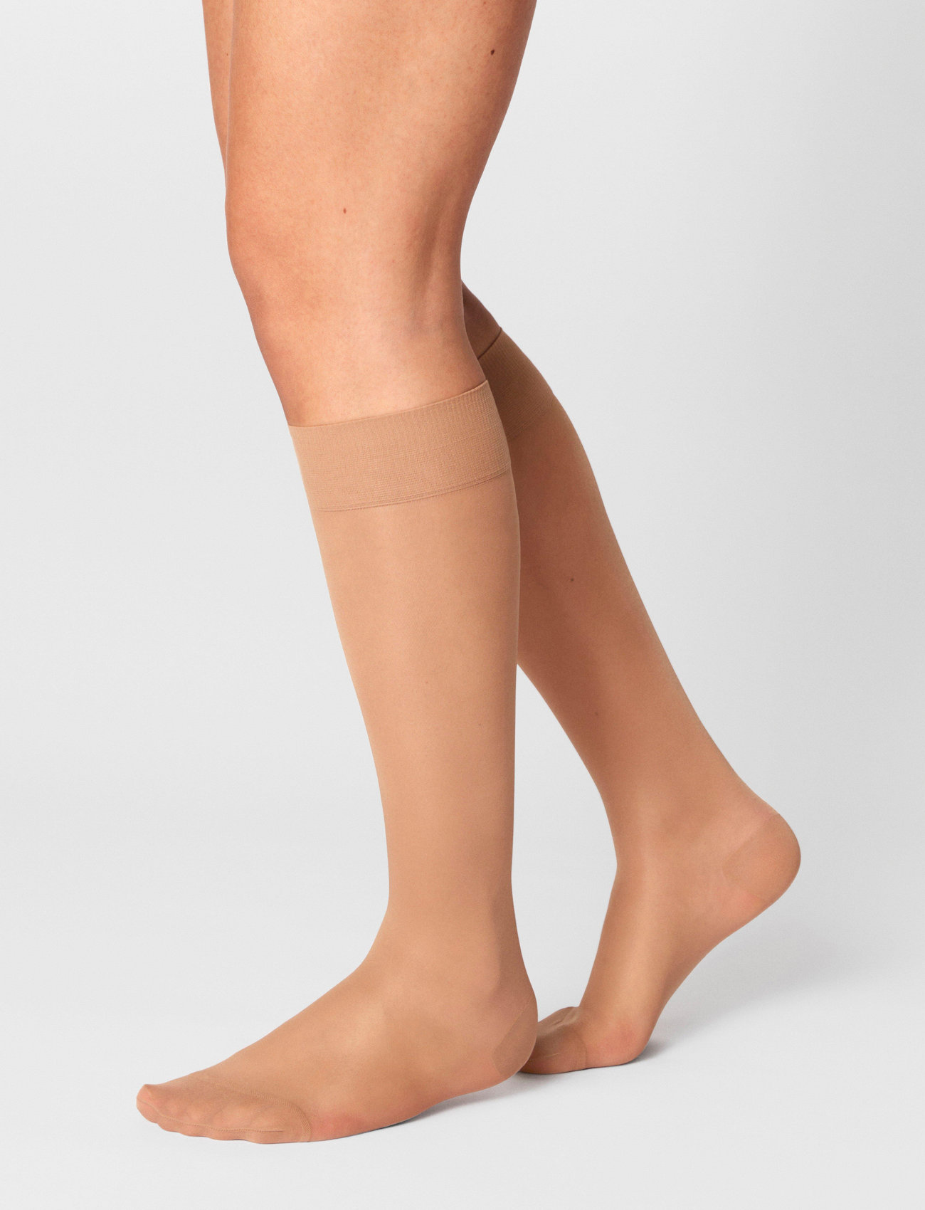 Lindex Knee-Socks With Support, 34/36, Beige, Sokker > Knæhøje Sokker, Dame