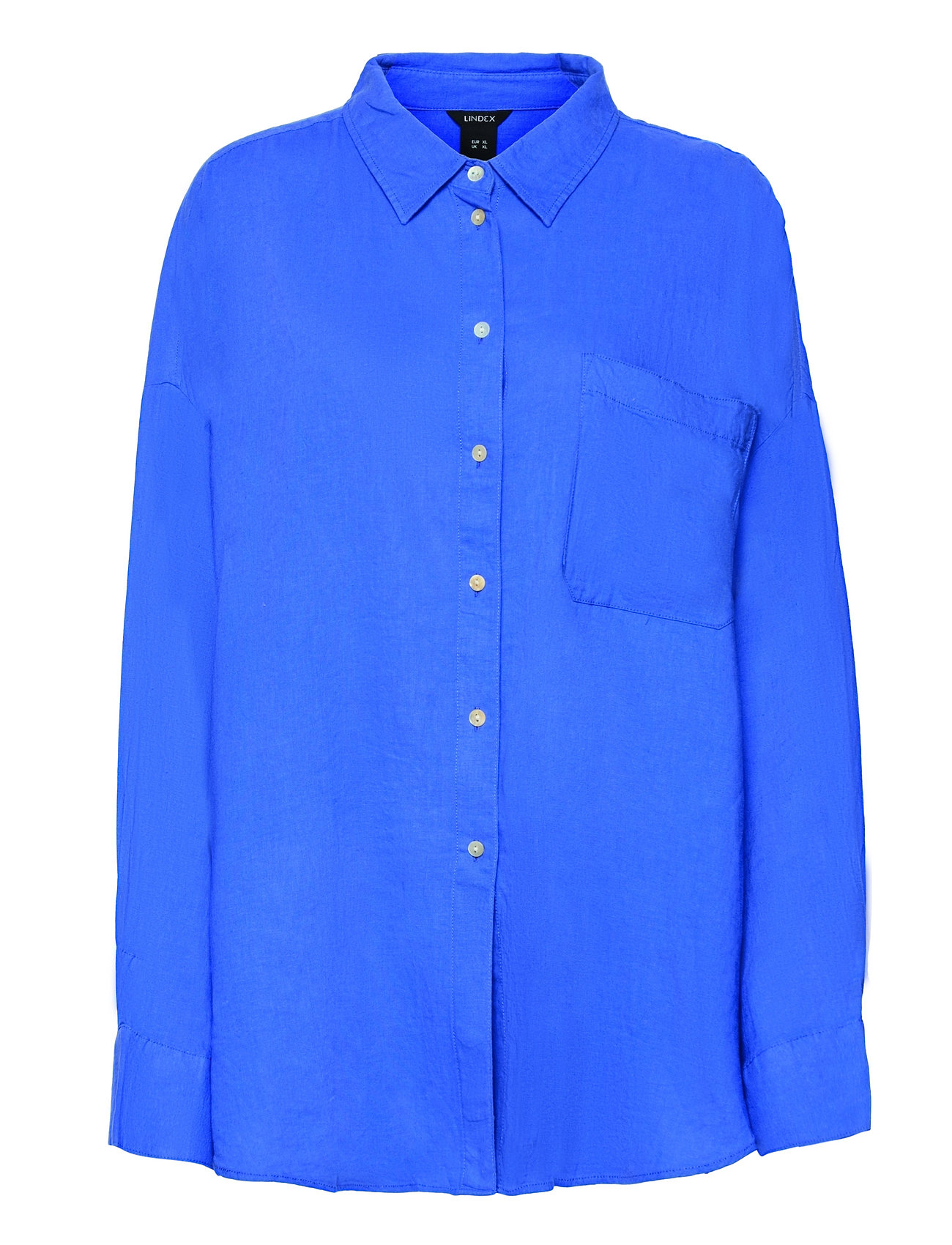 Shirt Alexa Långärmad Skjorta Blå Lindex