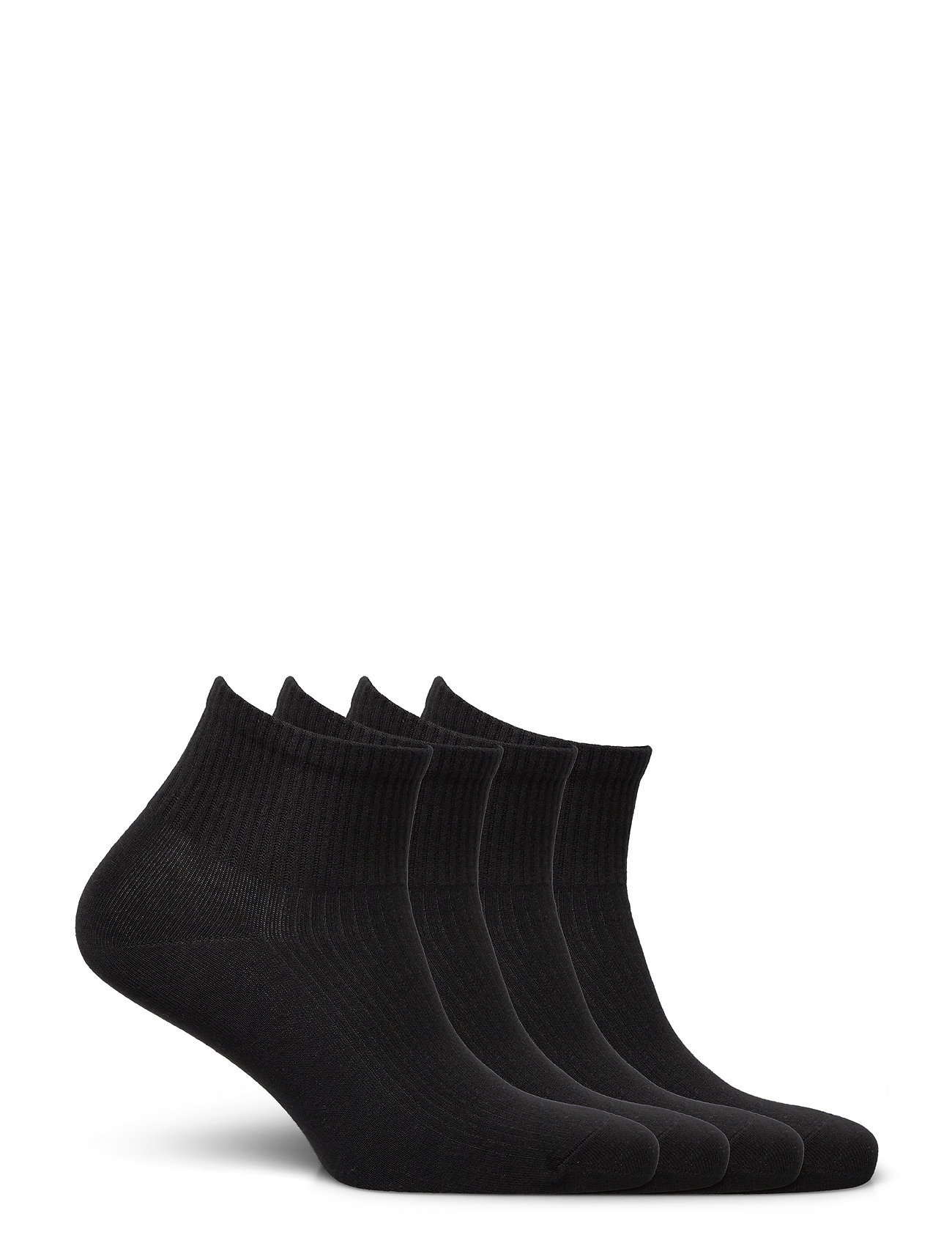 Lindex 4-Pack High Ankle Socks, 39/41, Black, Sokker > Footies-Ankelsokker, Dame
