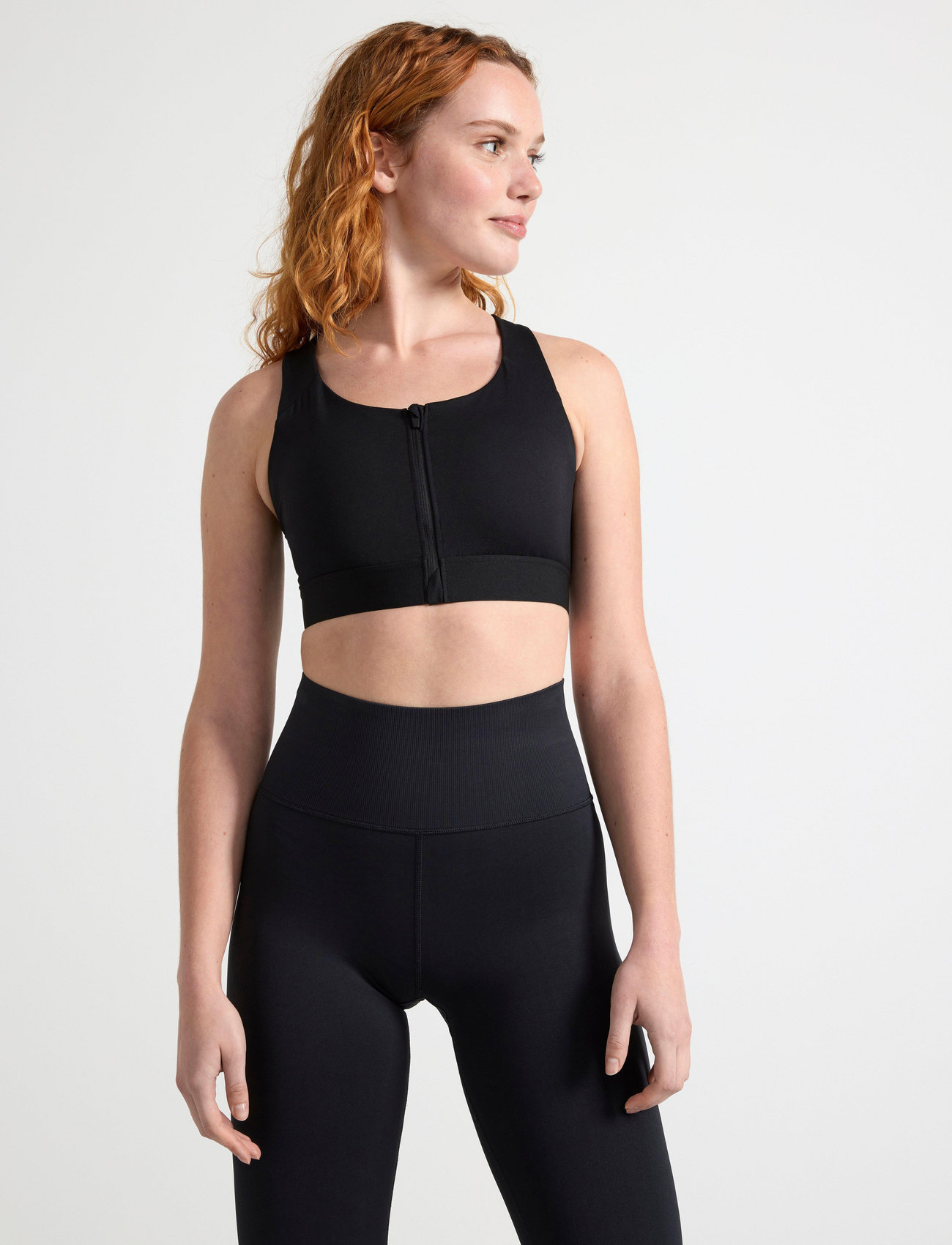 Lindex Sport Bra Rudy Zip, XS, Black, Sport Clothing > Sport Bras - All, Dame