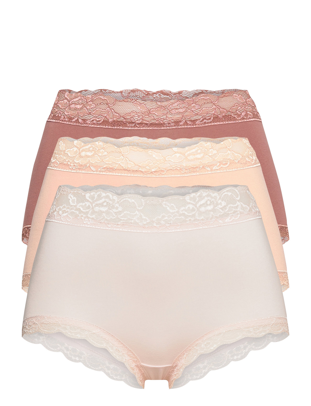 Brief 3 Pack Emelie Lace High Lingerie Panties High Waisted Panties Multi/mönstrad Lindex