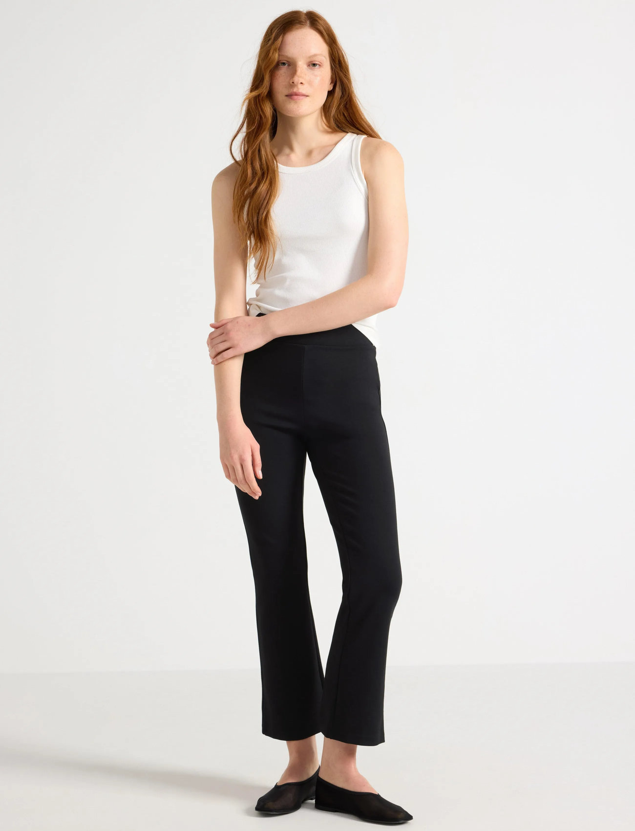 Lindex Trousers Alva Kick Flare, XS, Black, Bukser > Flared, Dame